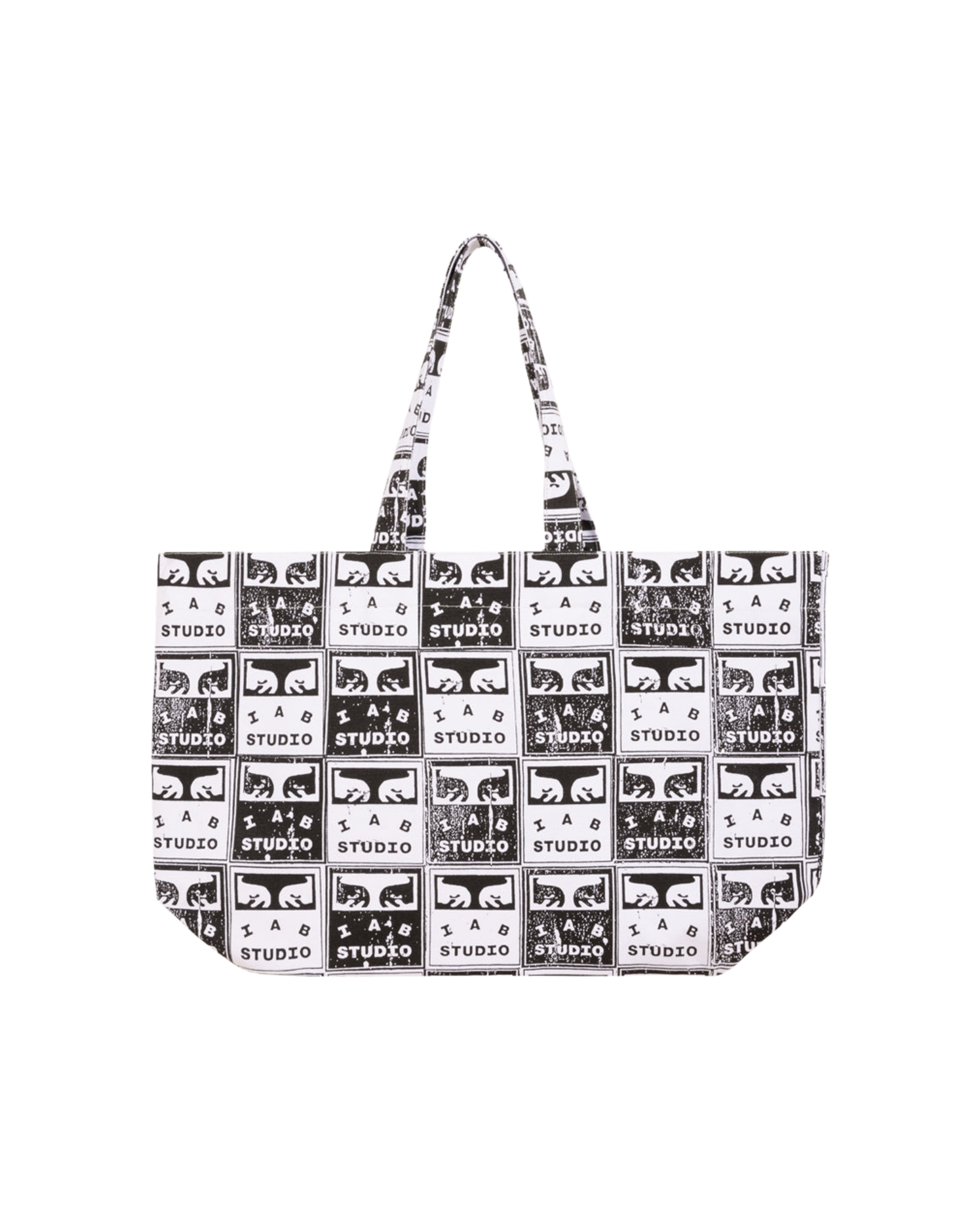 FADED POSTERS CANVAS TOTE BAG Black / White (zoomed)