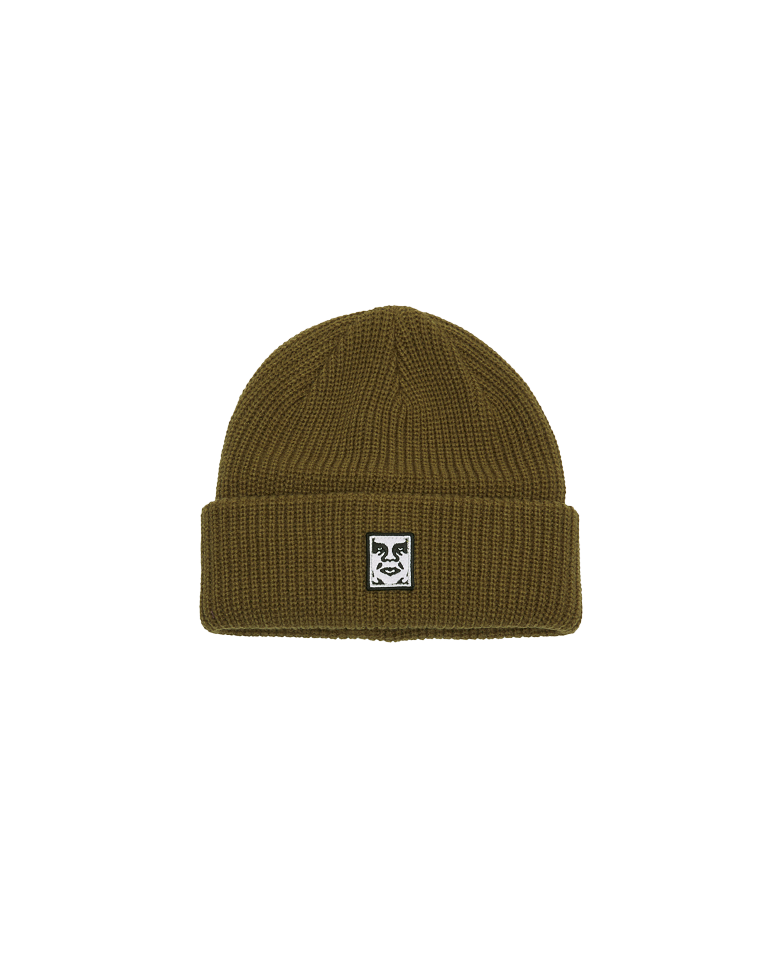 obey mid icon patch cuff beanie dull army (zoomed)