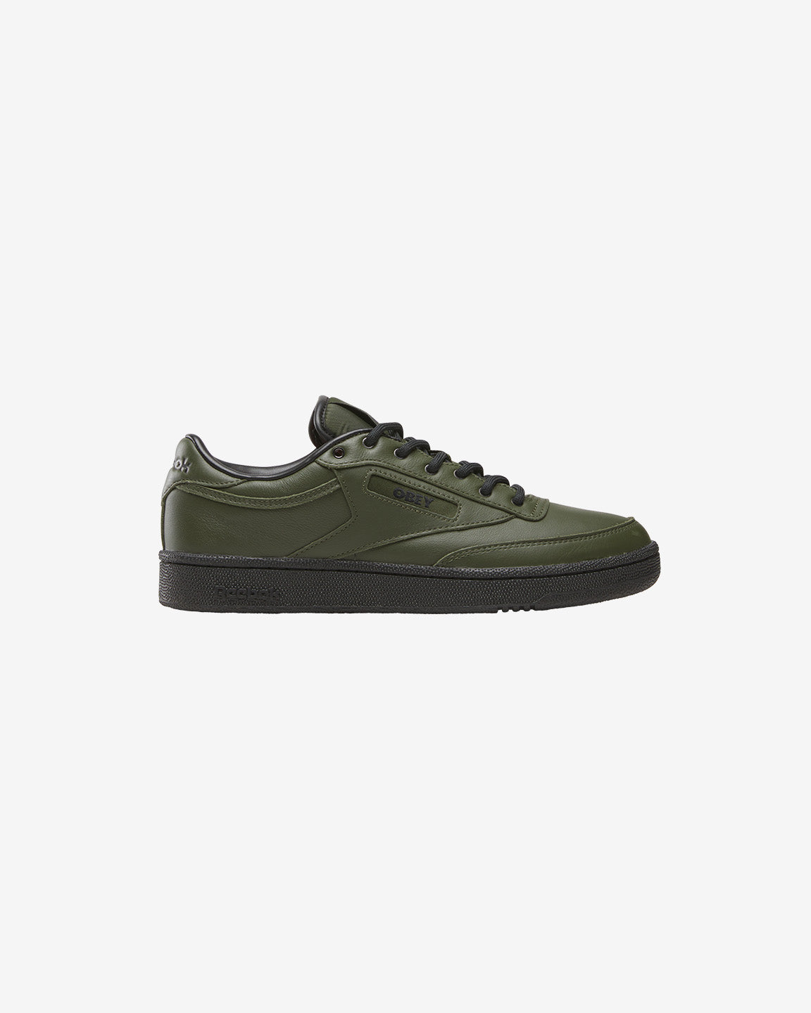 Reebok x OBEY Club C 85 Shoes GREEN / BLACK / RED (zoomed)
