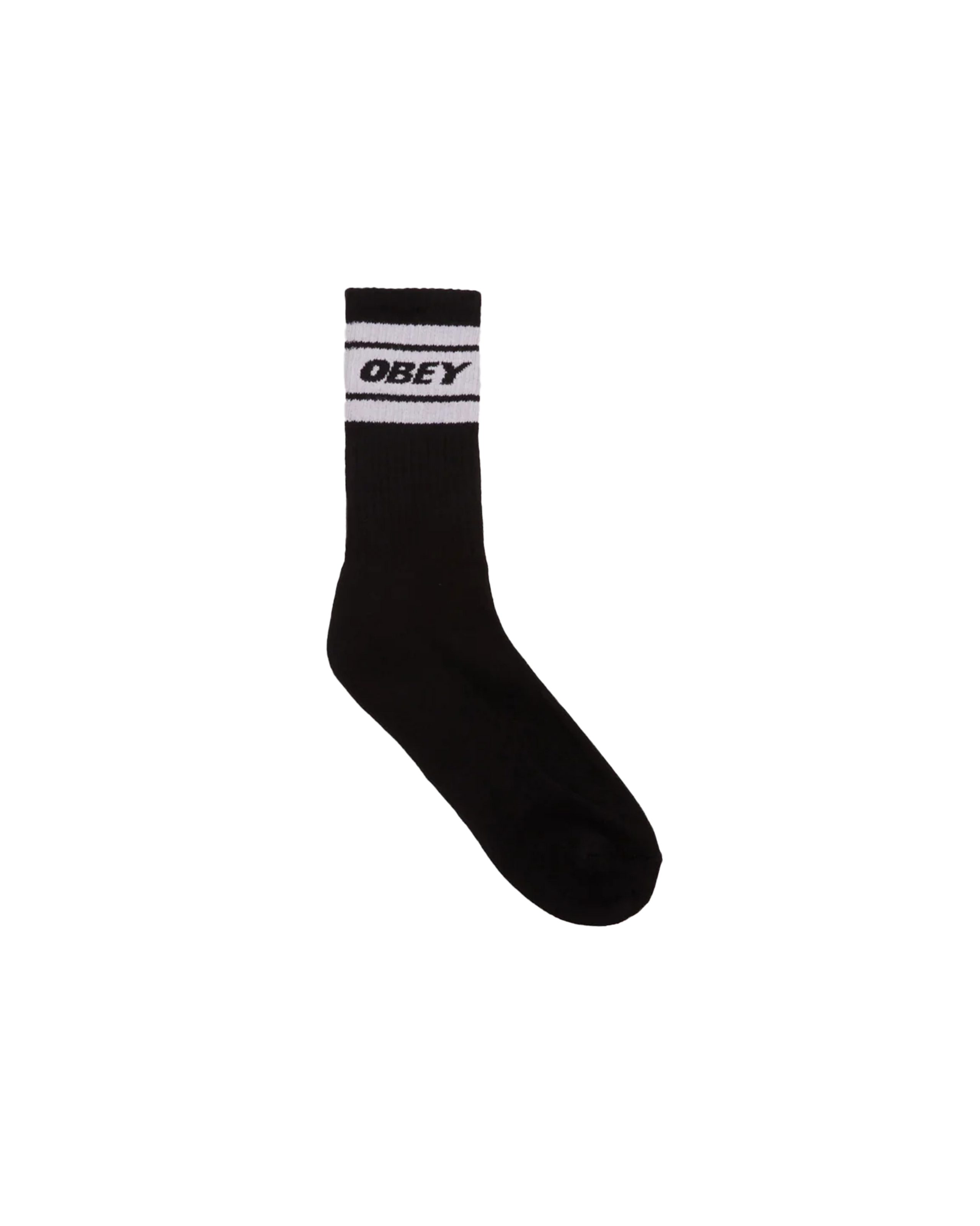 obey cooper ii socks black white (zoomed)