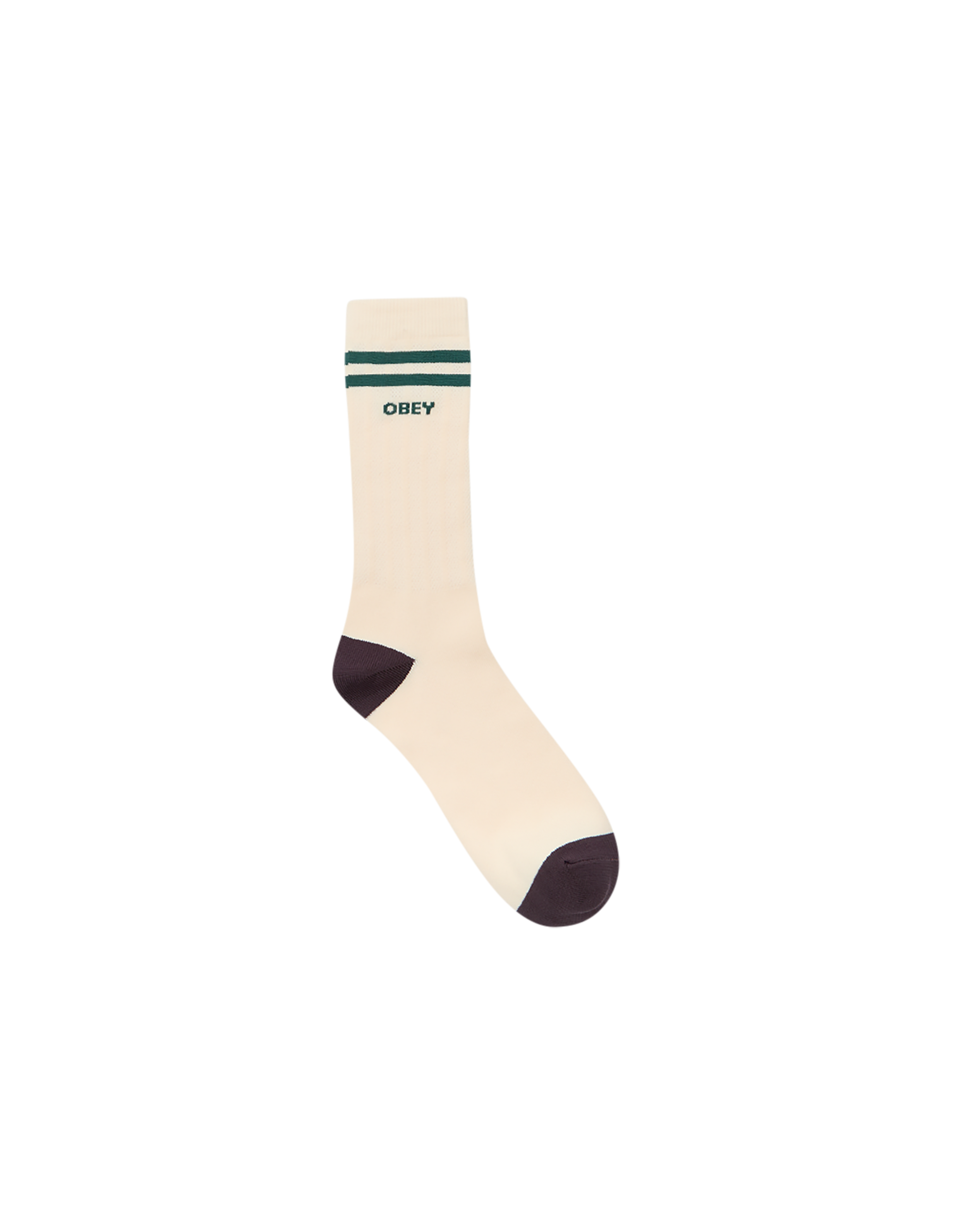 obey soccer socks unbleached green (zoomed)