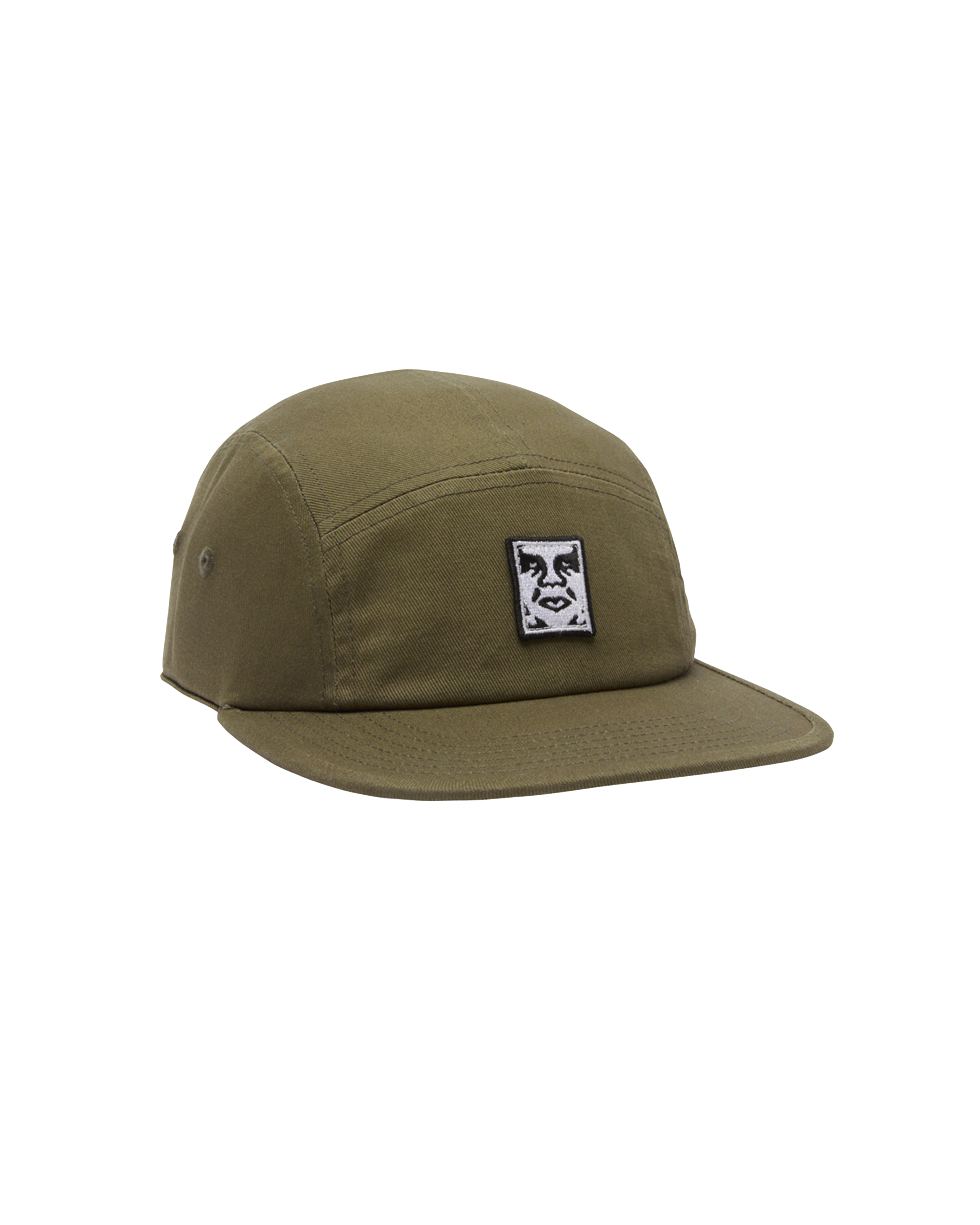 obey icon patch twill camp hat olive (zoomed)