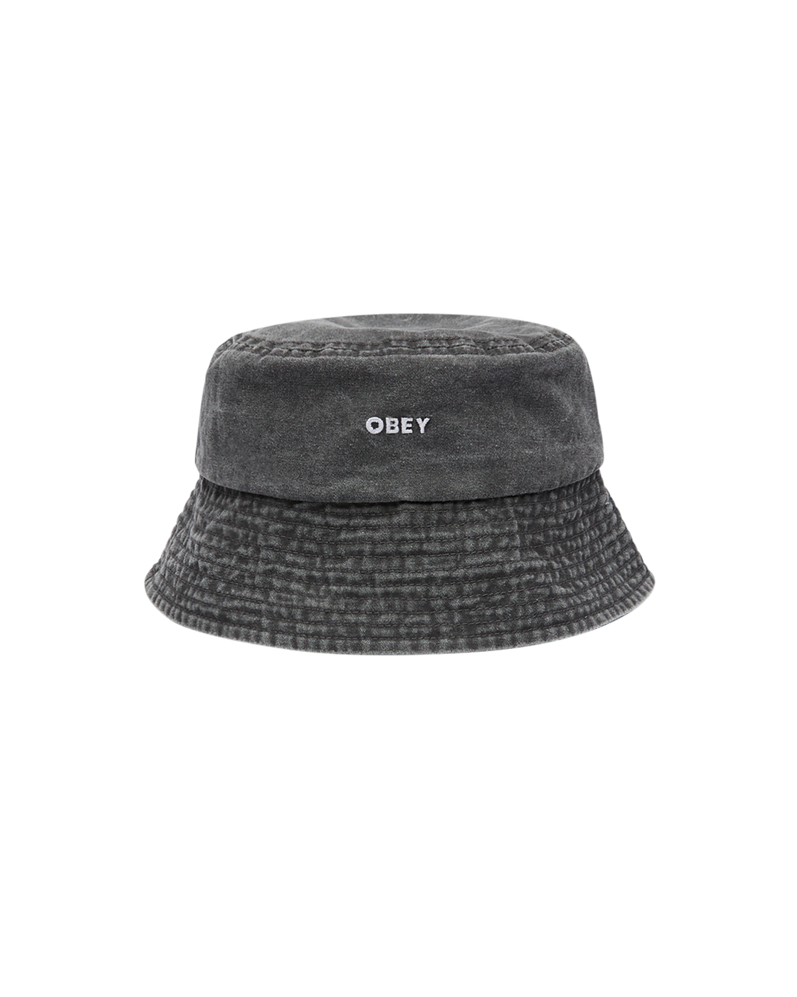obey bold pigment canvas bucket hat pigment black (zoomed)