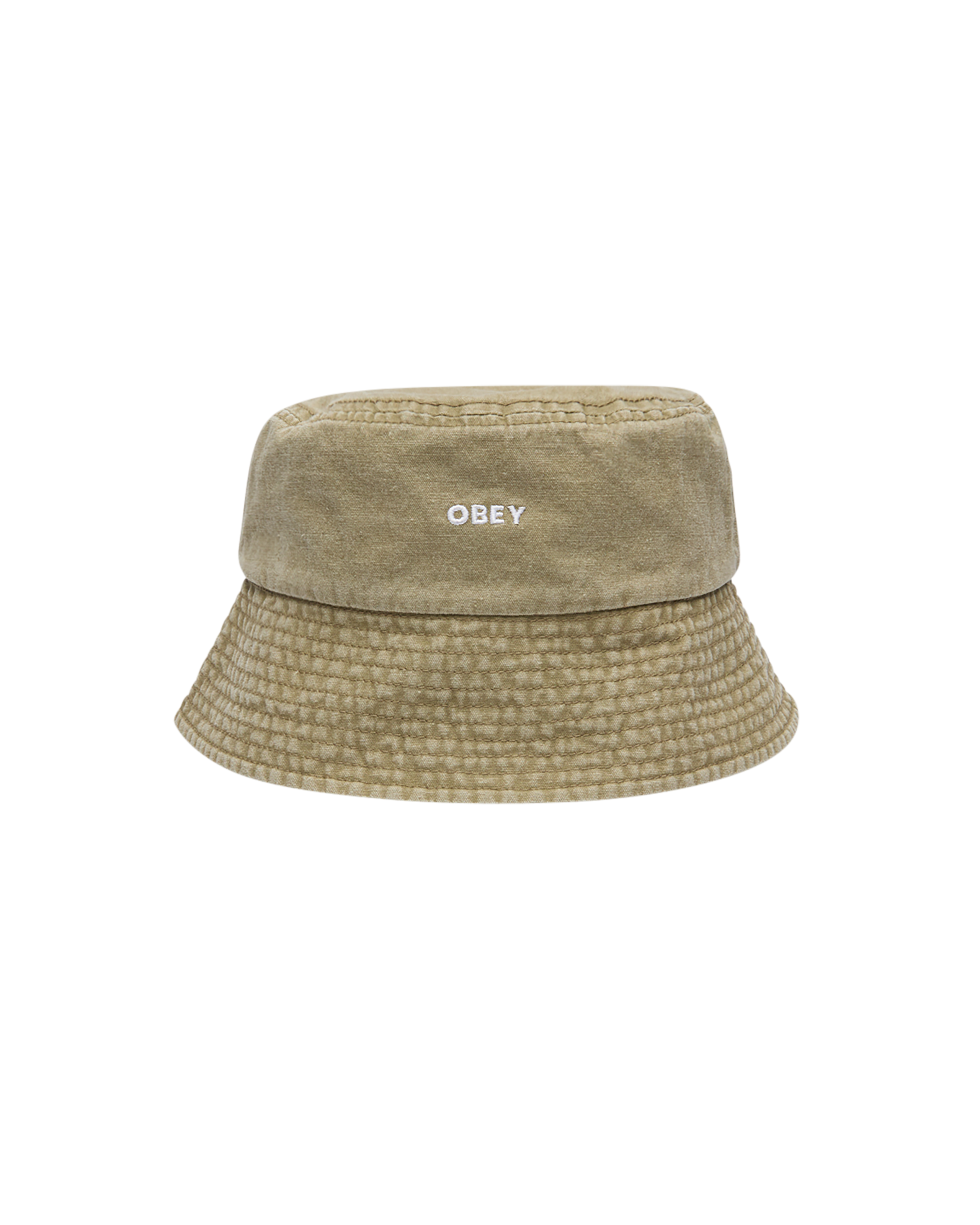 obey bold pigment canvas bucket hat pigment khaki (zoomed)
