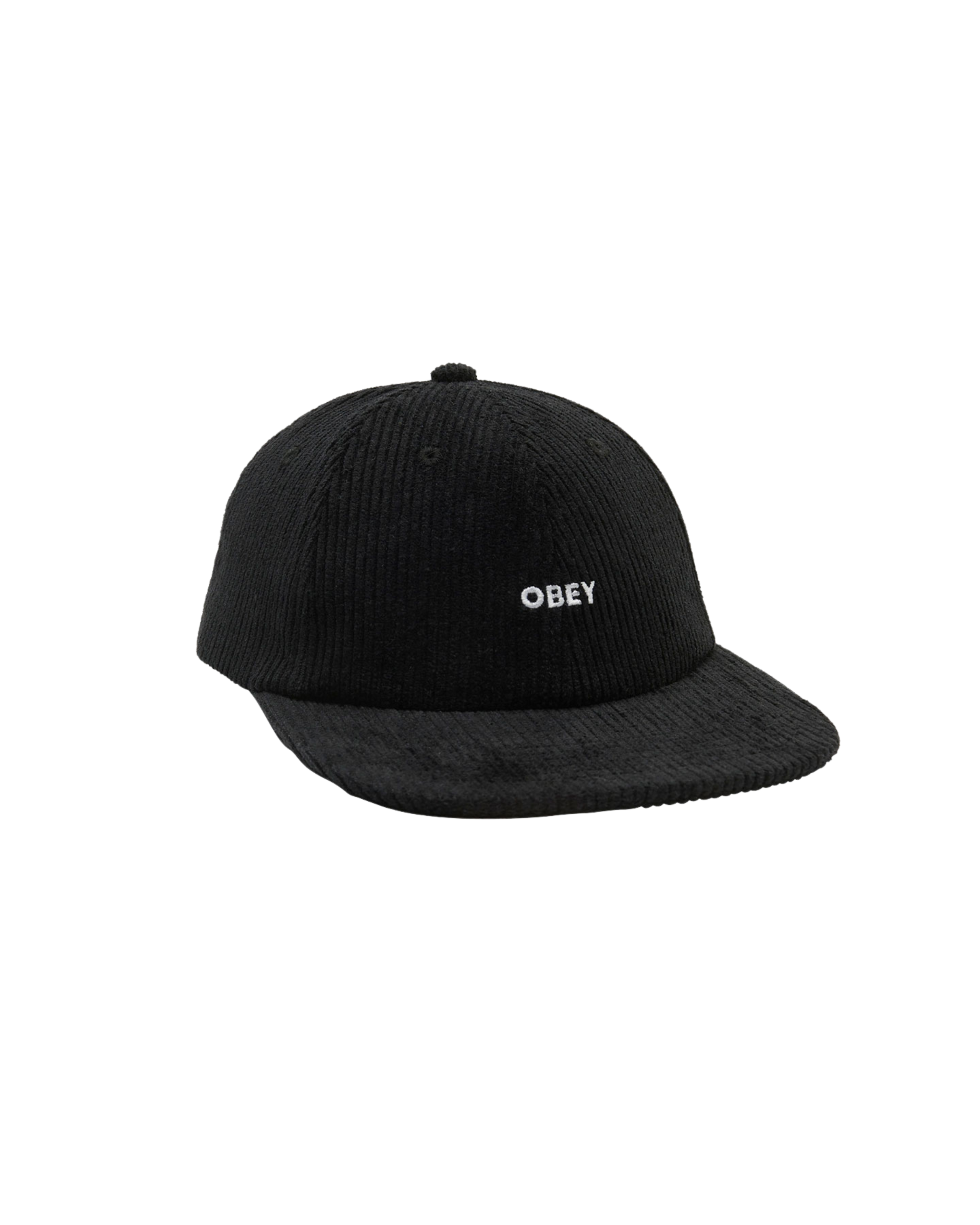 BOLD CORD 6 PANEL STRAPBACK Black (zoomed)