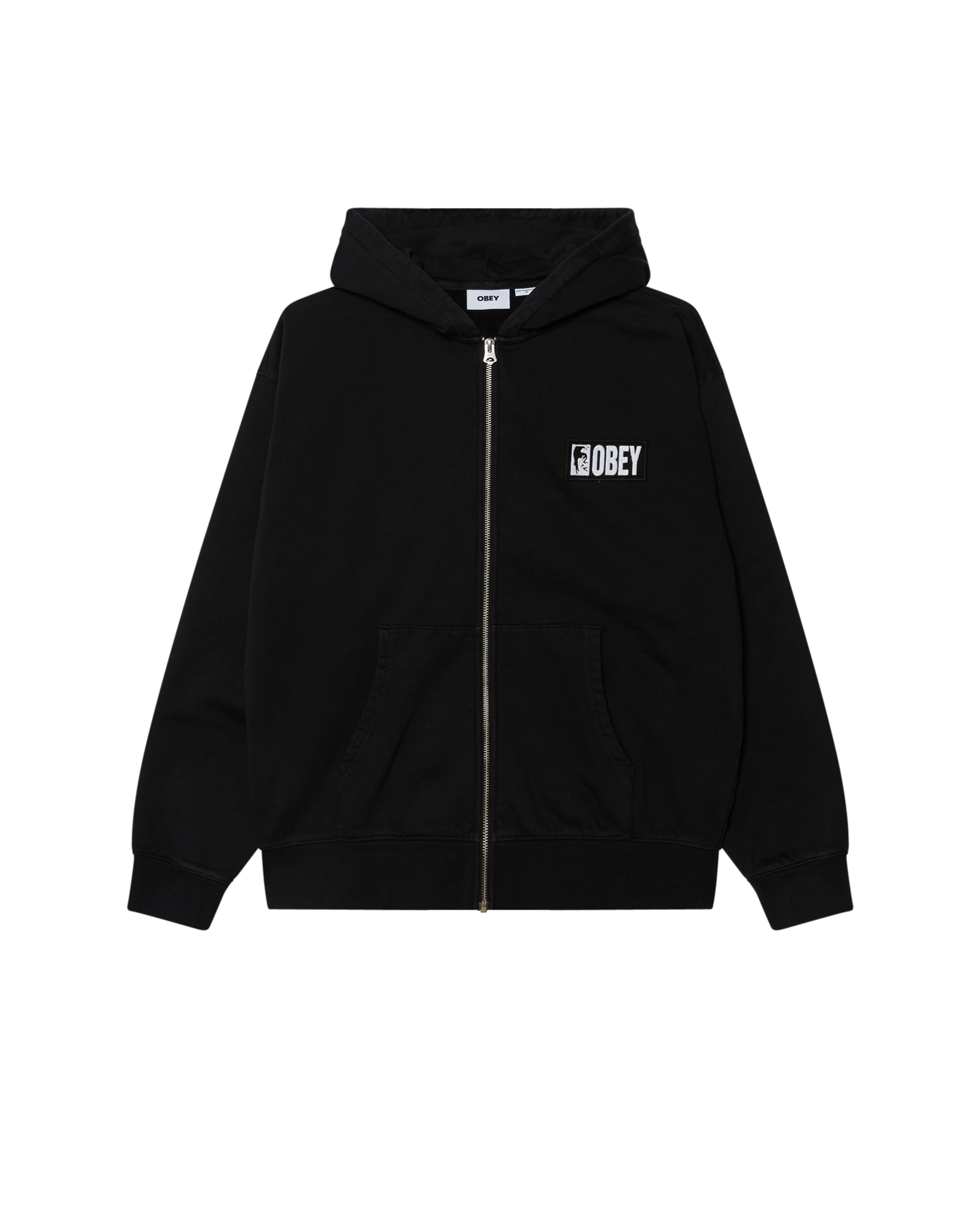 MARGIN FADED ZIP HOOD (zoomed)