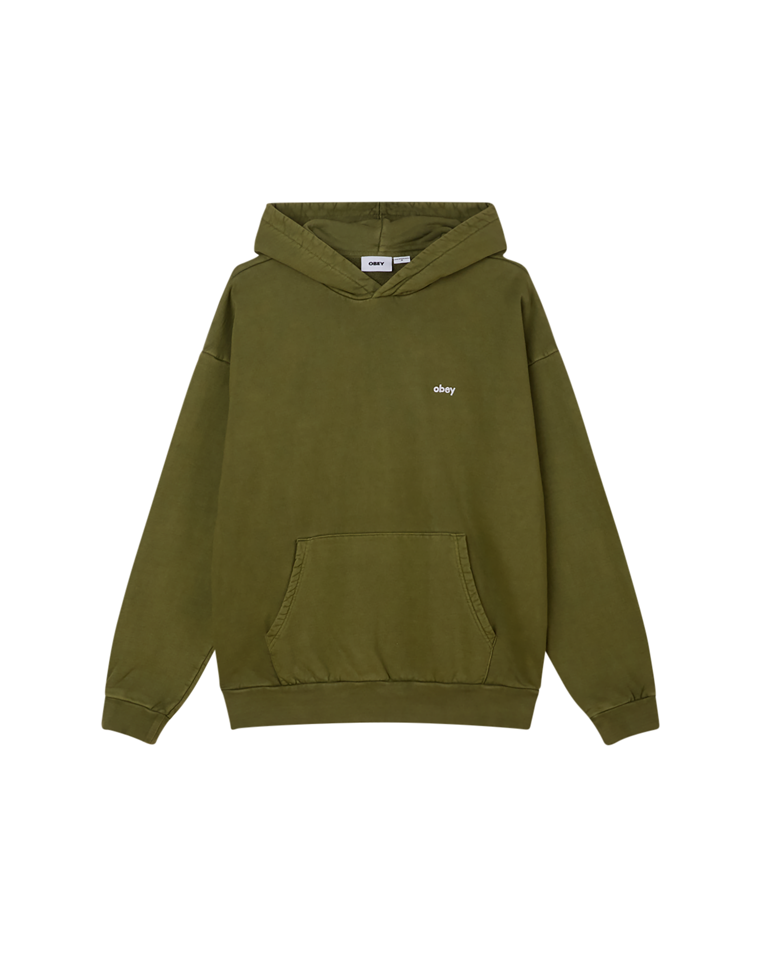 obey lowercase pigment pullover pigment moss green (zoomed)