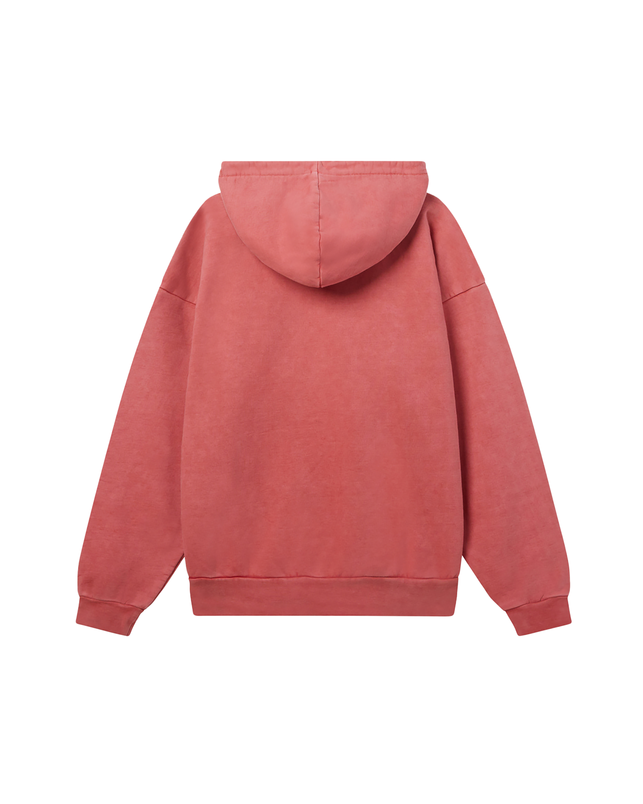 obey lowercase pigment pullover pigment mineral red (zoomed)