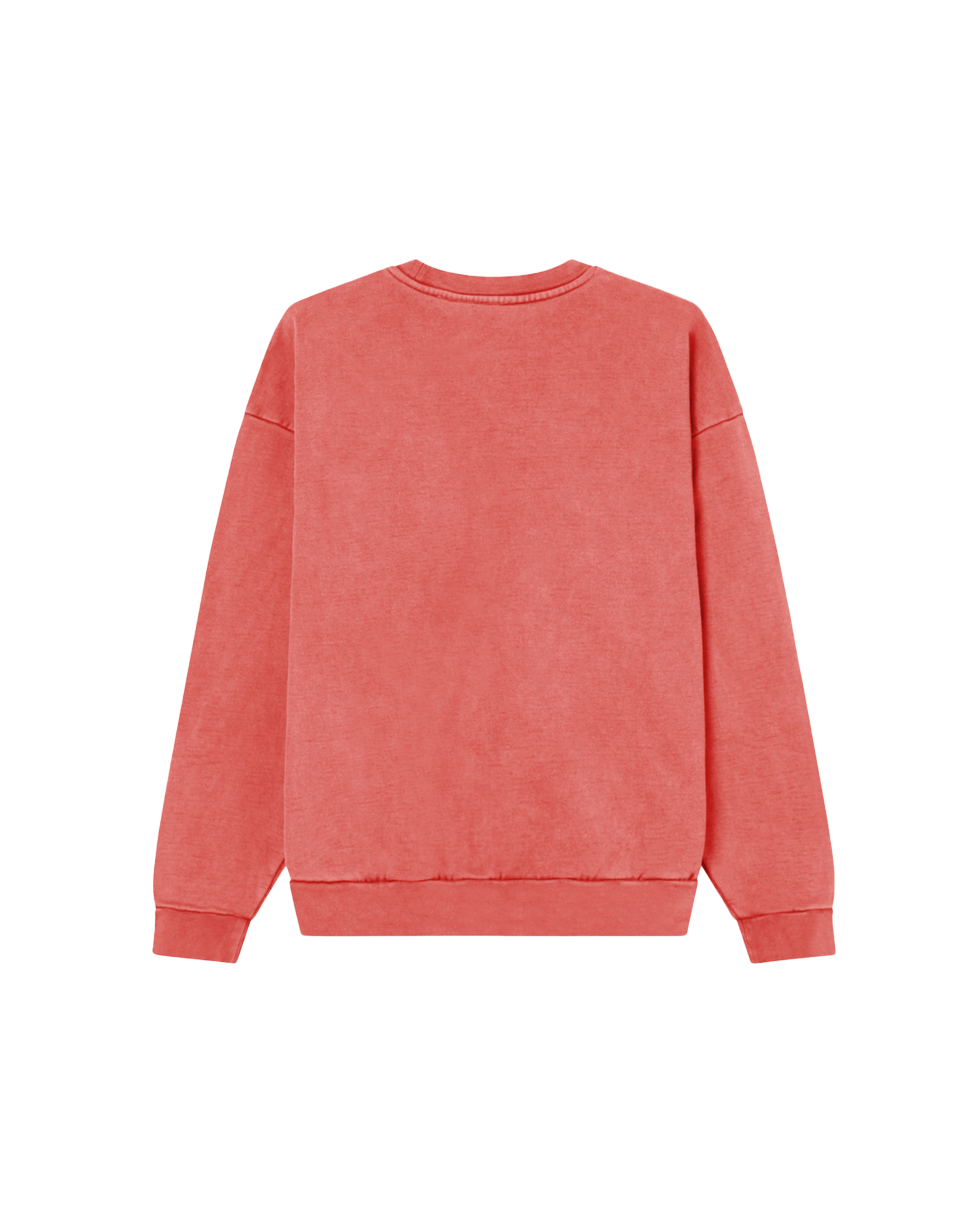 obey lowercase pigment crewneck pigment mineral red (zoomed)