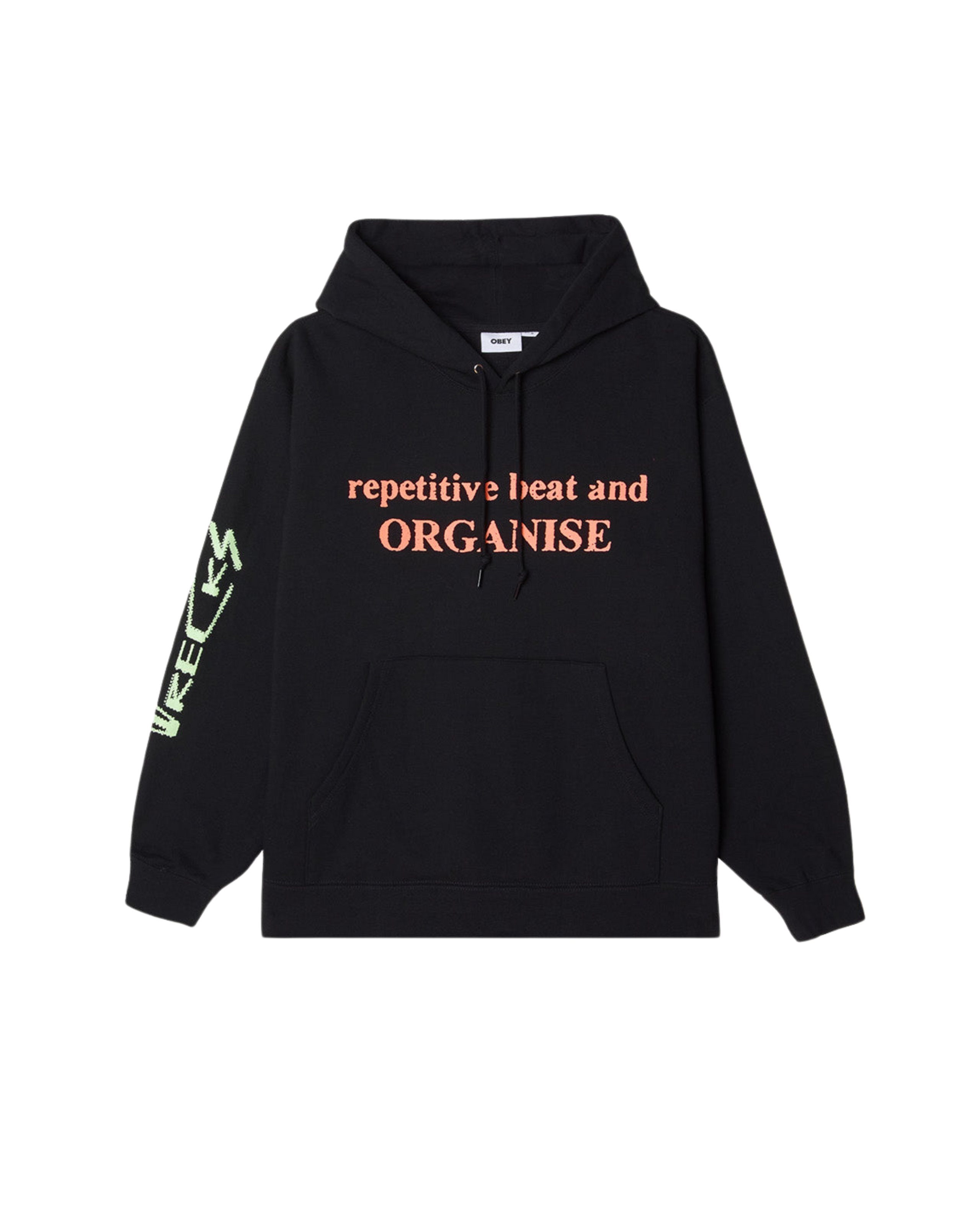 OBEY x PARTY & SURVIVE PULLOVER Black (zoomed)