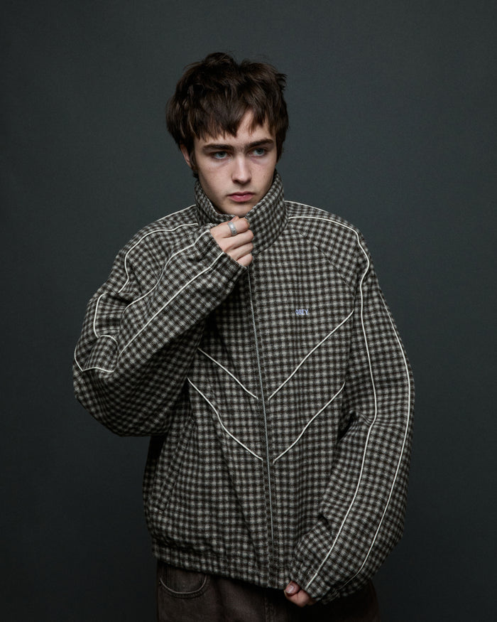 obey-leisure-training-jacket-abbey-stone-plaid - alternate view