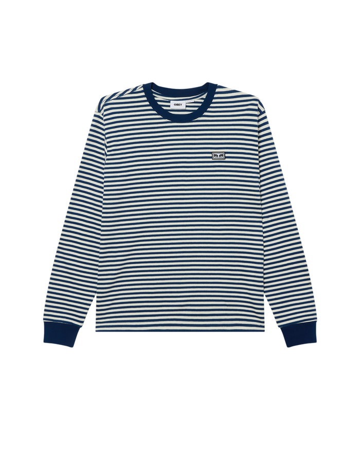 EST. WORKS EYES LS STRIPE SHIRT