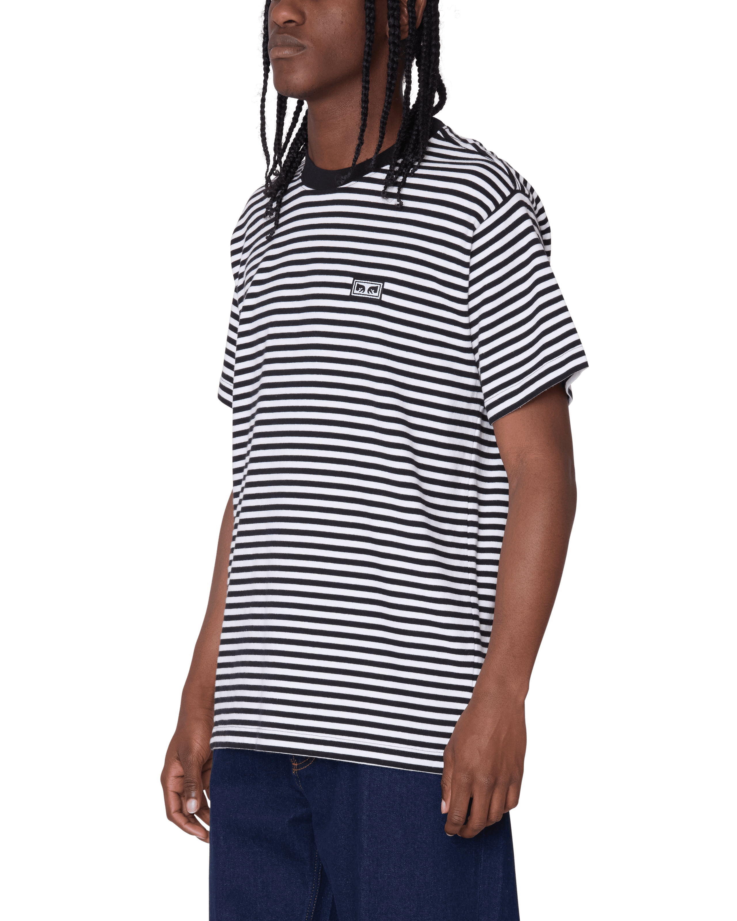 EST. WORKS EYES STRIPE T-SHIRT