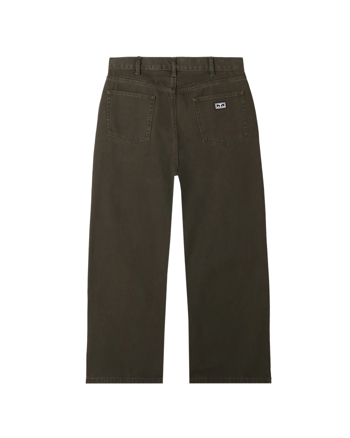 obey bigwig baggy denim rosin faded wash - alternate view