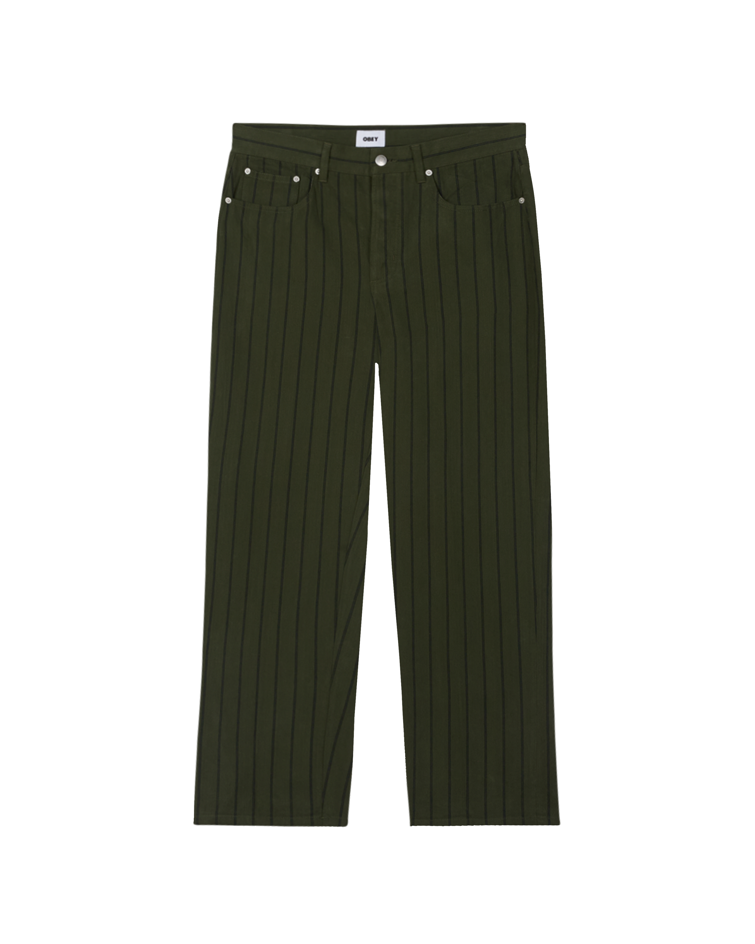 obey classic baggy stripe denim duffle bag multi (zoomed)