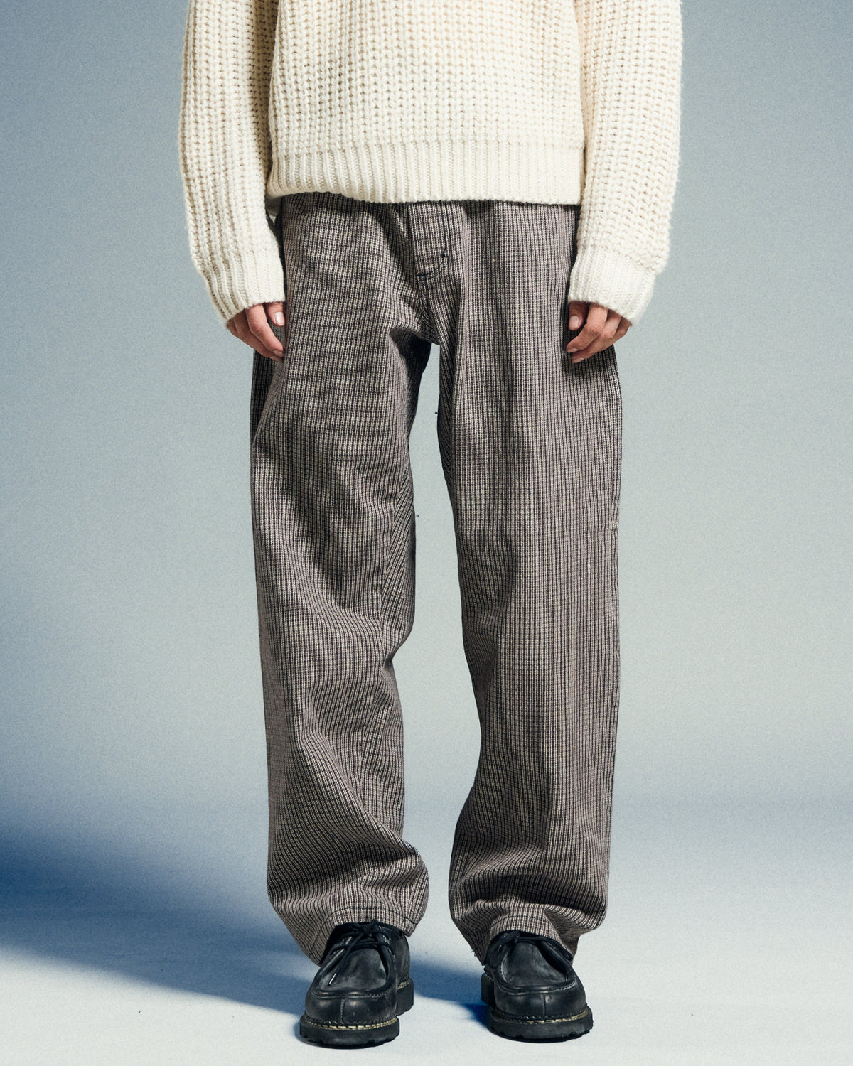 CLASSIC BAGGY PLAID DENIM