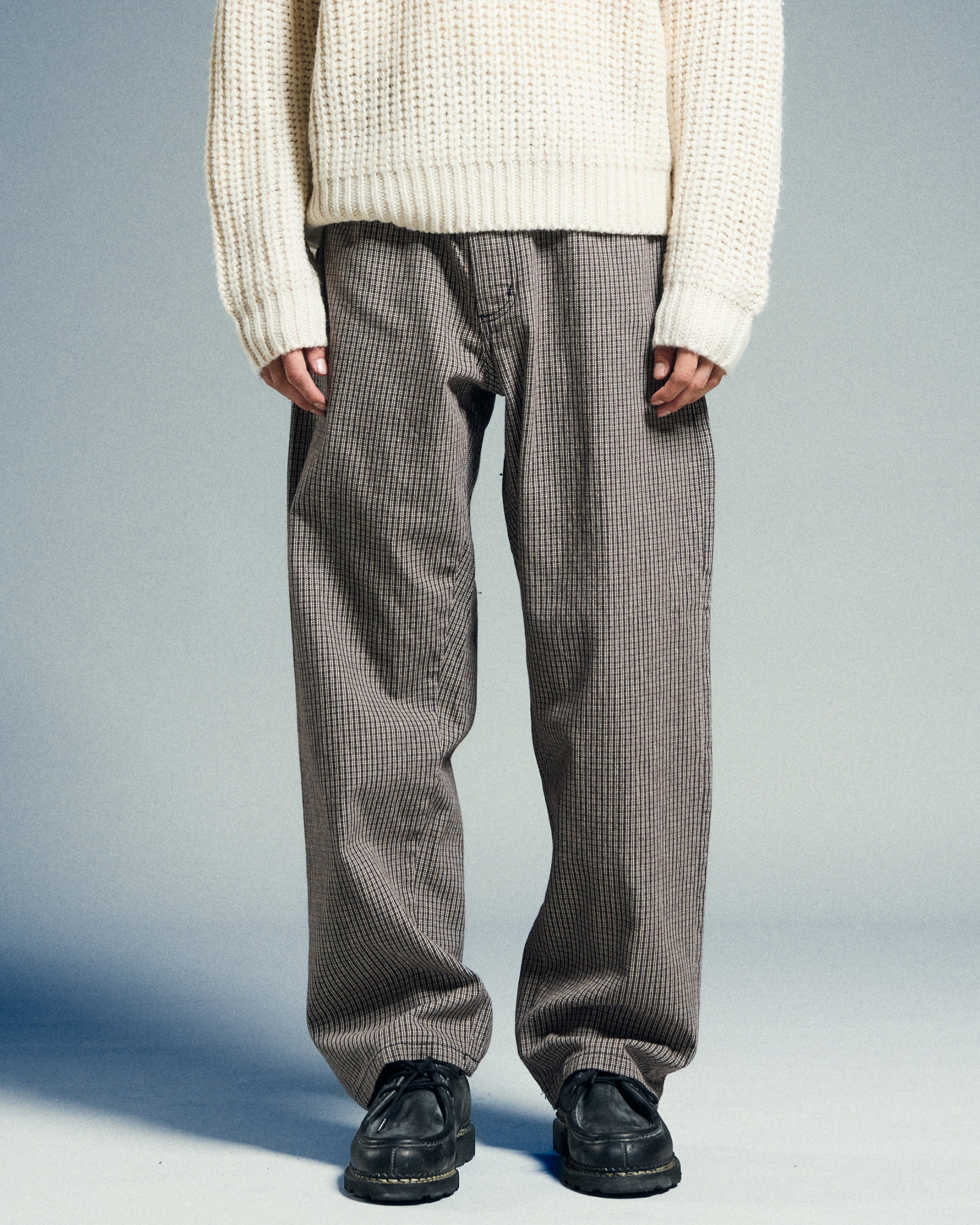 CLASSIC BAGGY PLAID DENIM