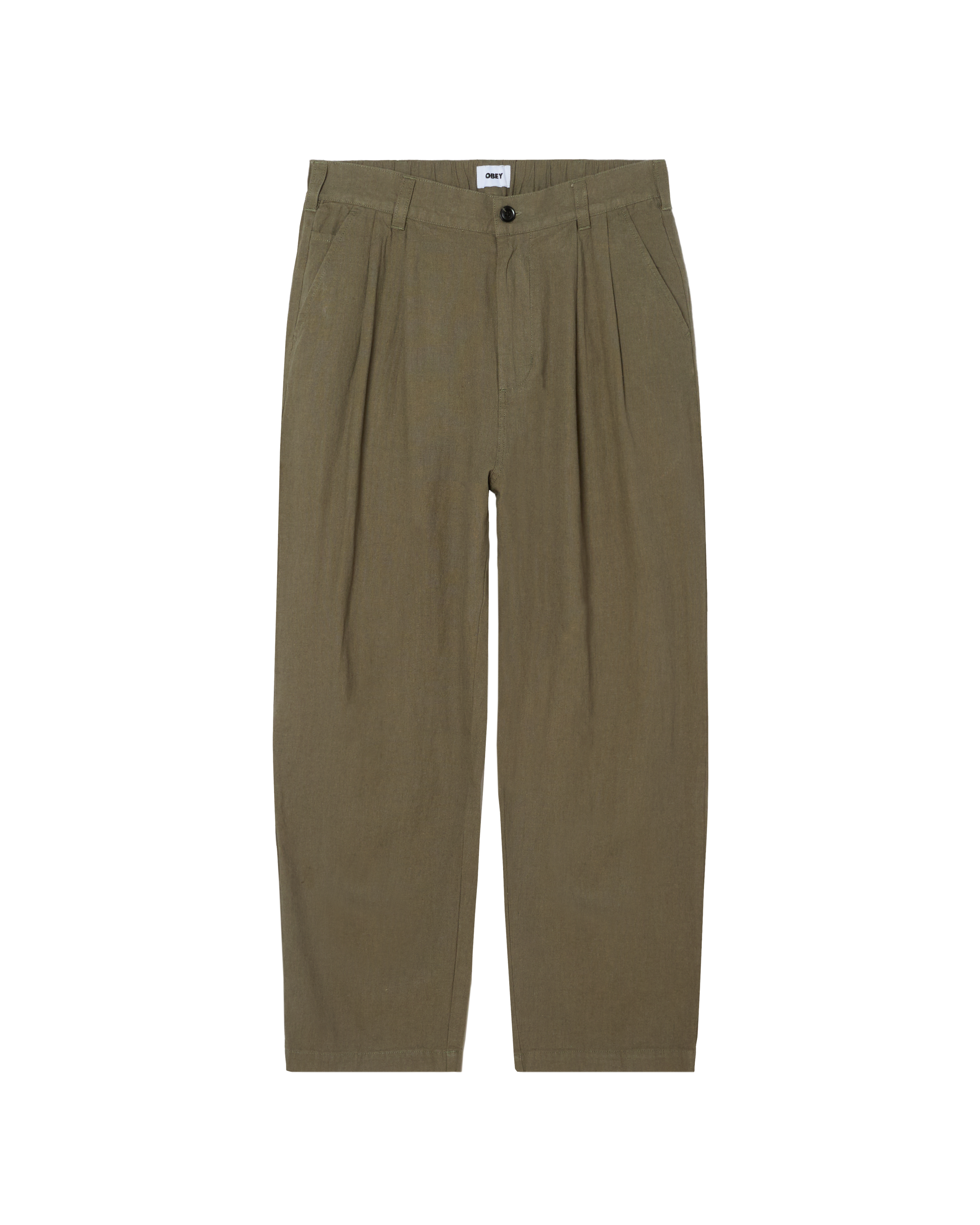 obey-foster-pleated-linen-pant-smokey-olive (zoomed)