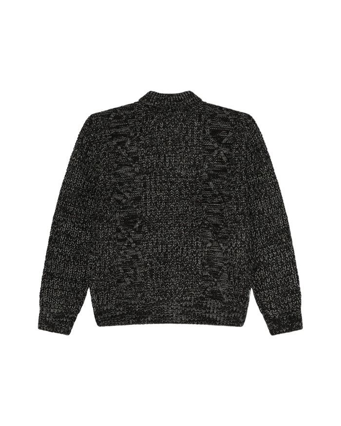 obey-isar-button-up-sweater-charcoal-multi - alternate view