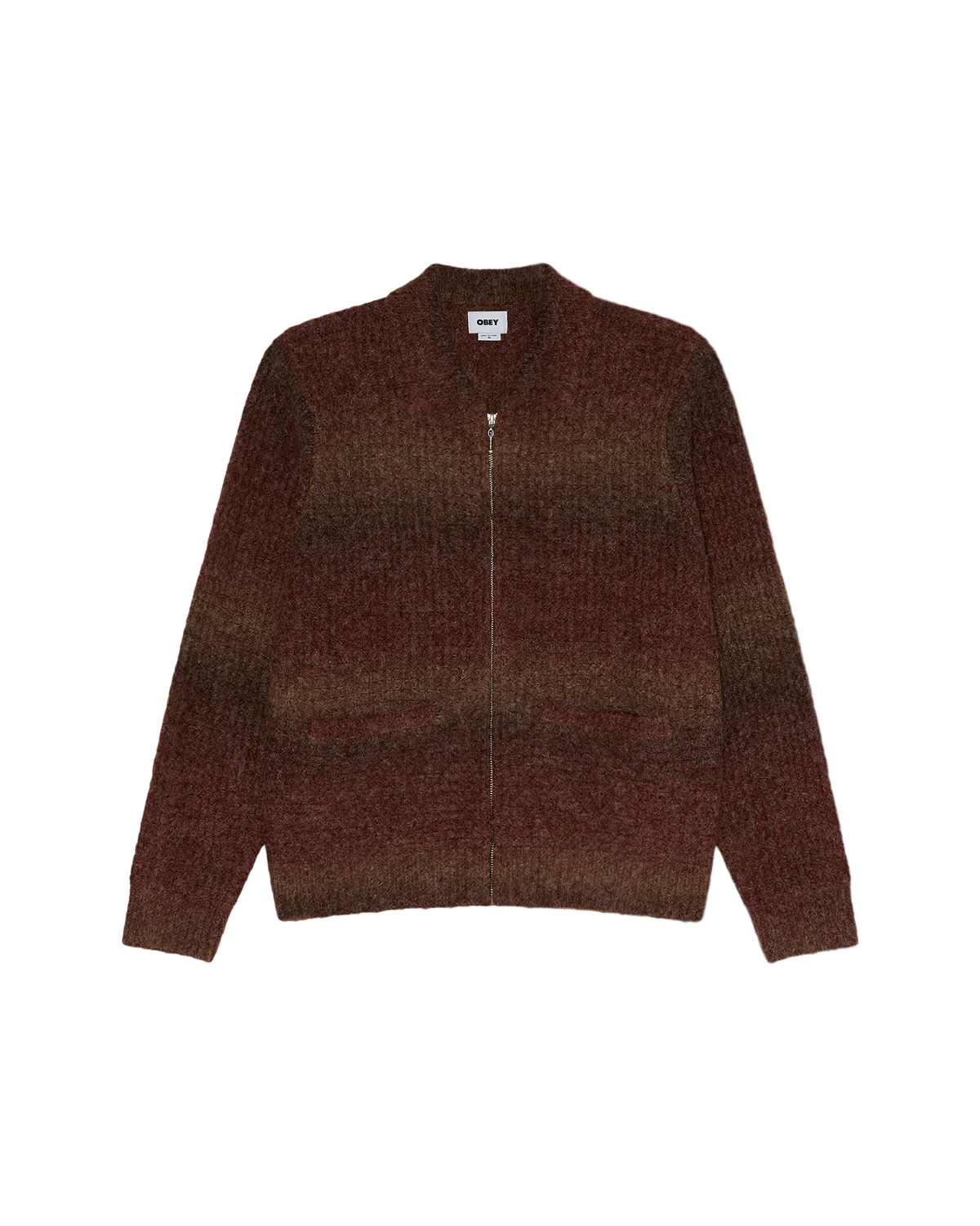 obey-anton-gradient-cardigan-brown-multi