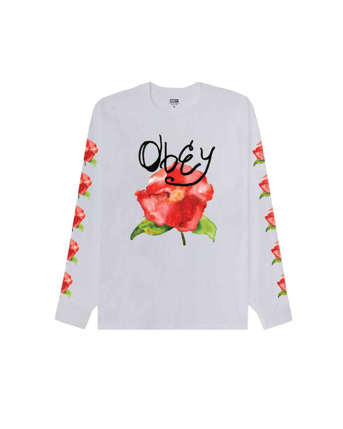 WATERCOLOR POPPY CLASSIC LS T-SHIRT (zoomed)