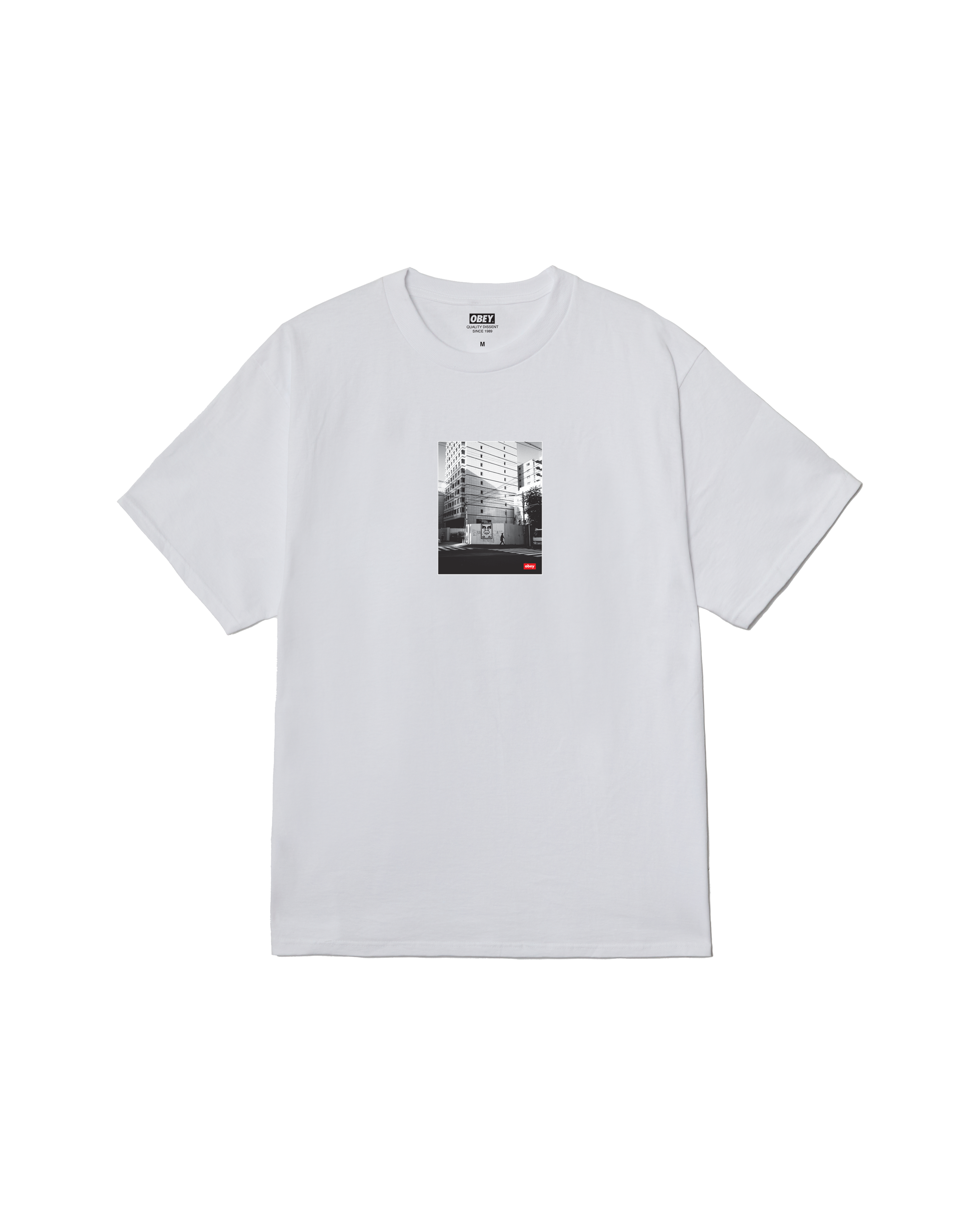 Tシャツ・カットソー OBEY SS25 T-SHIRT WITH PRINT (165264061 WHITE) OBEY Clothing Obey Submit To The Rhythm Men's T-Shirt Beige