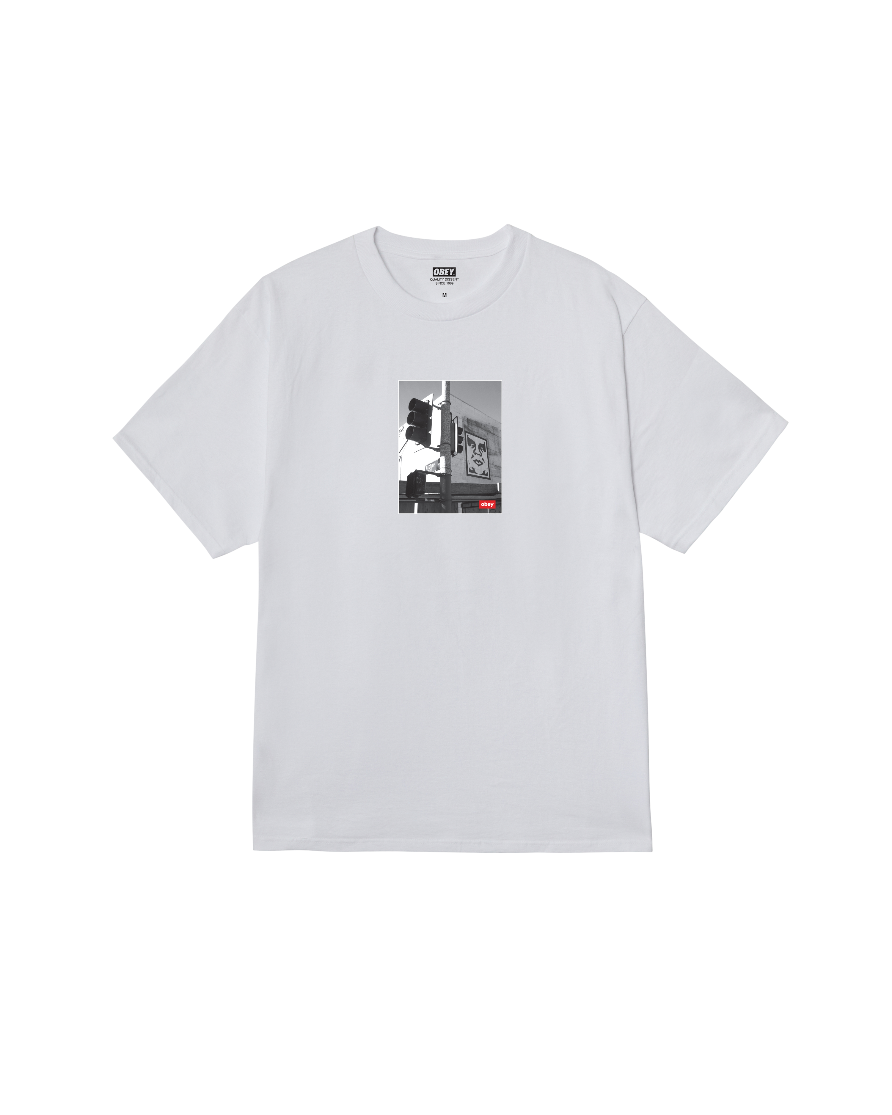 Tシャツ・カットソー OBEY SS25 LOGO PRINT T-SHIRT (165264059 WHITE) WARNING SIGN CLASSIC T-SHIRT – OBEY CLOTHING EU