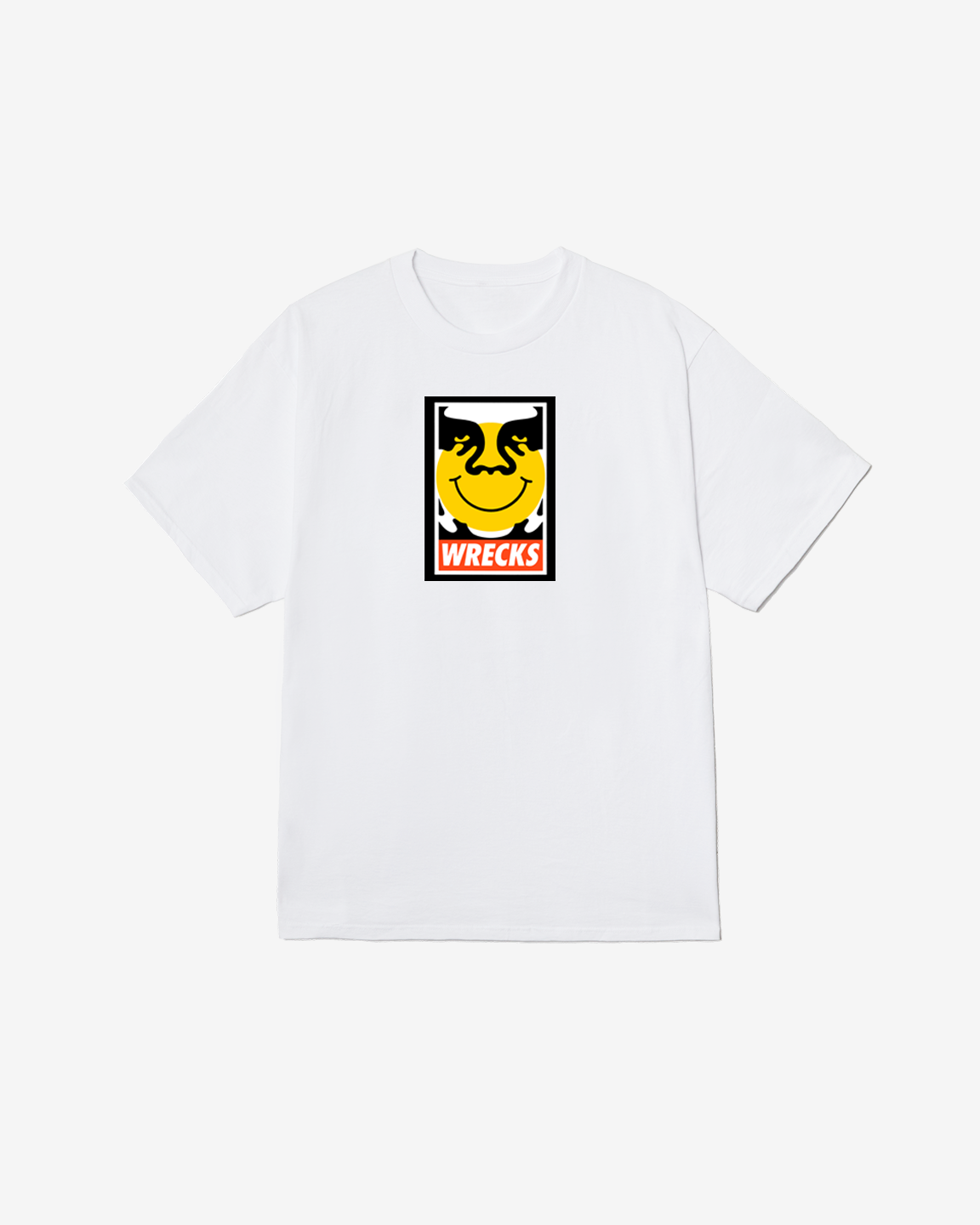 obey x wrecks classic t shirt white (zoomed)
