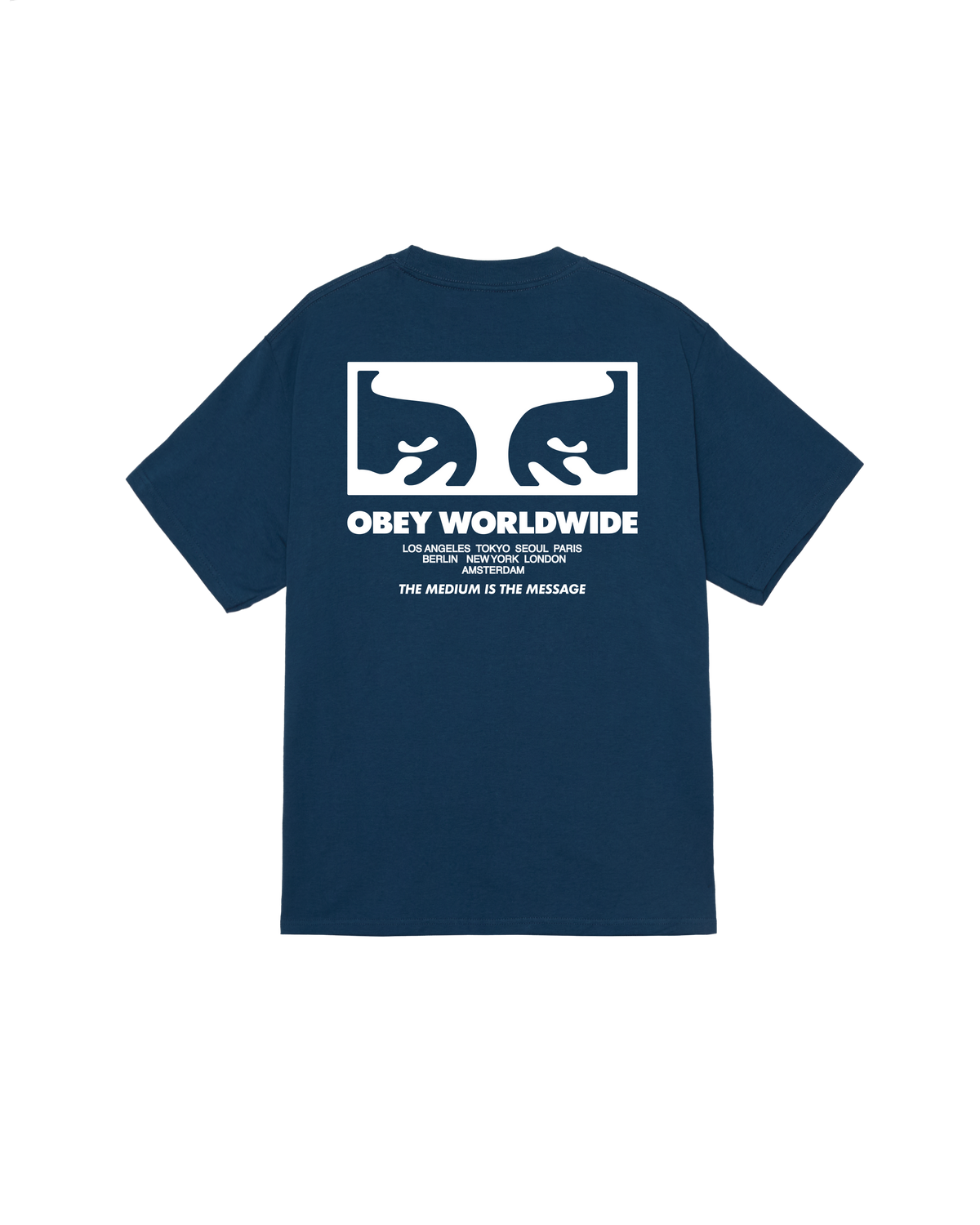 obey-the-medium-is-the-message-classic-t-shirt-harbor-blue