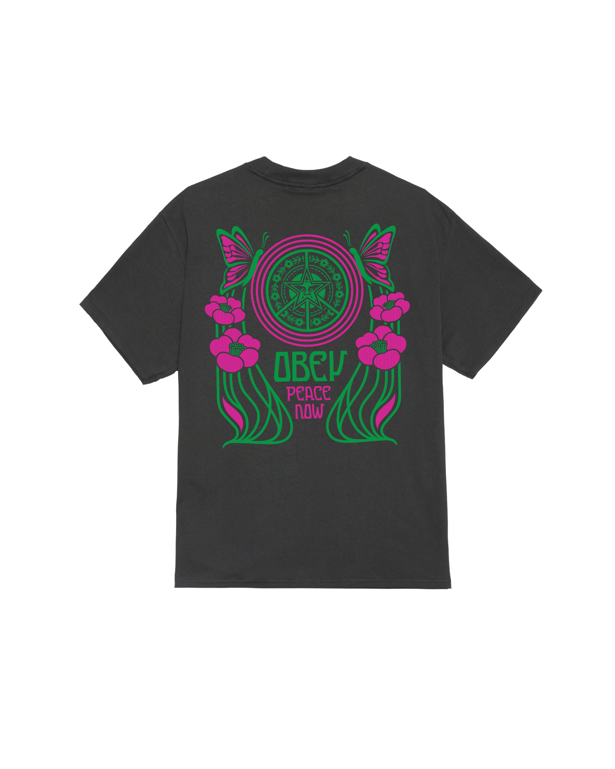 PEACE NOW BUTTERFLIES CLASSIC T-SHIRT (zoomed)
