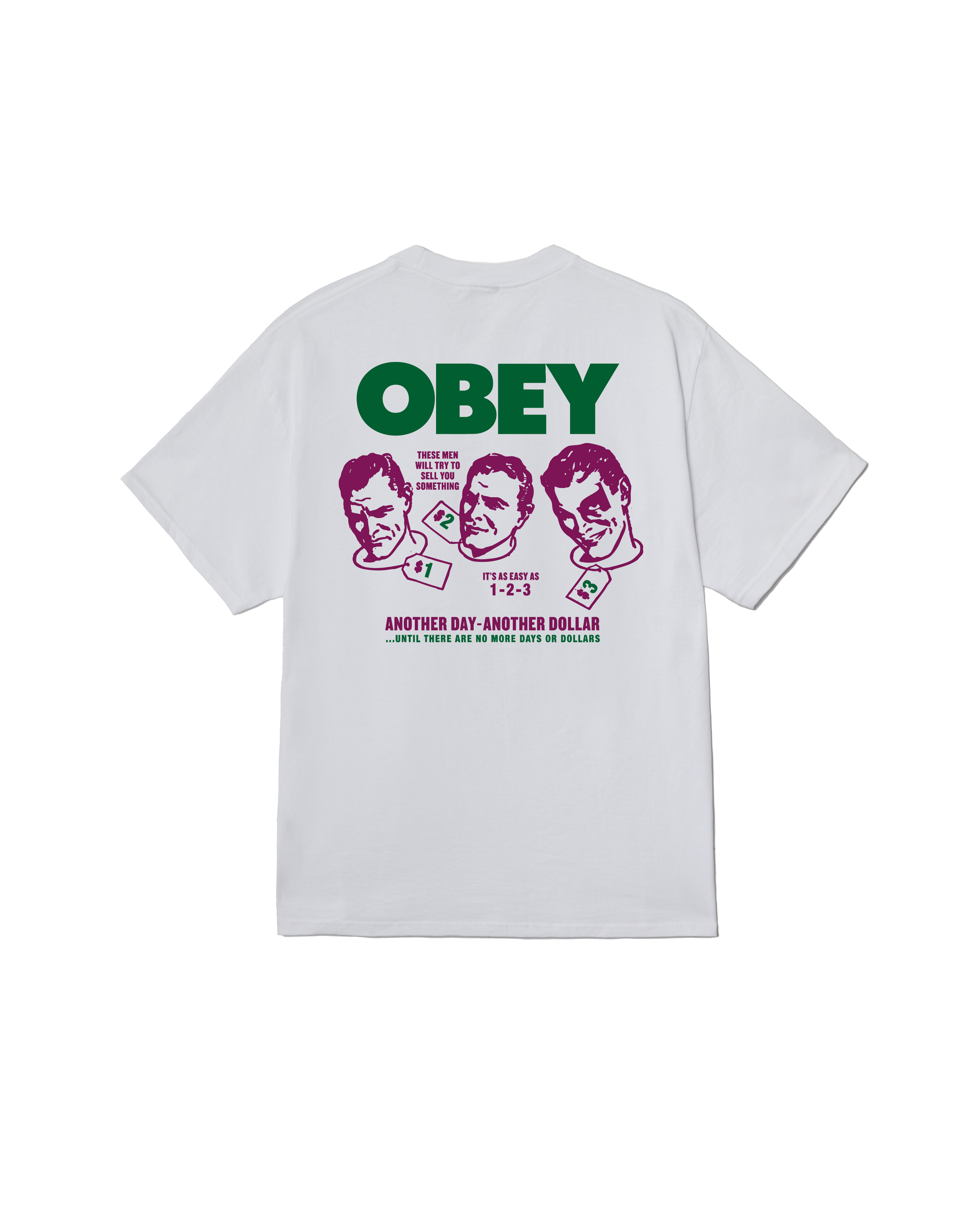 OBEY ANOTHER DOLLAR CLASSIC T-SHIRT (zoomed)