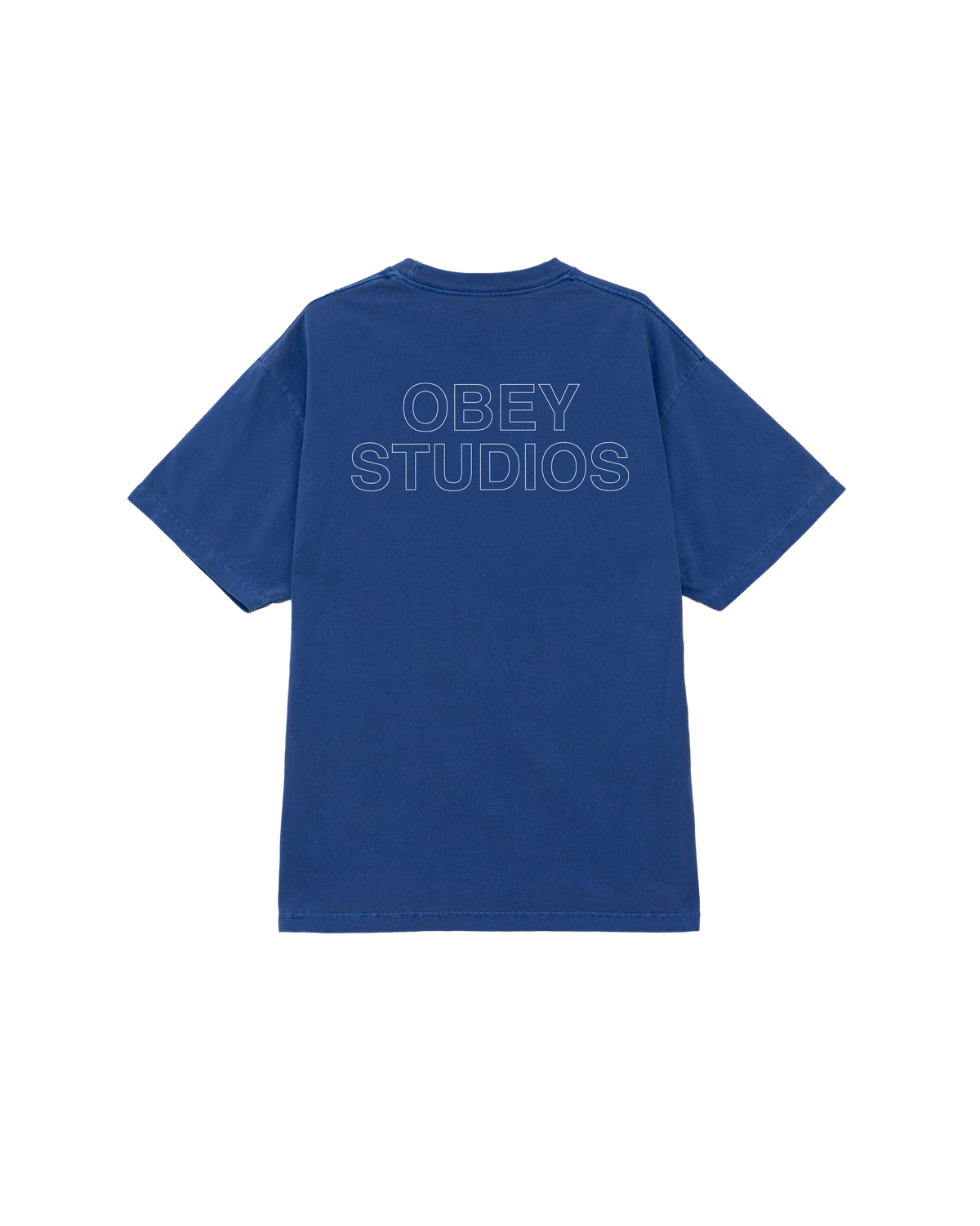obey studios outline pigment t shirt pigment electric indigo