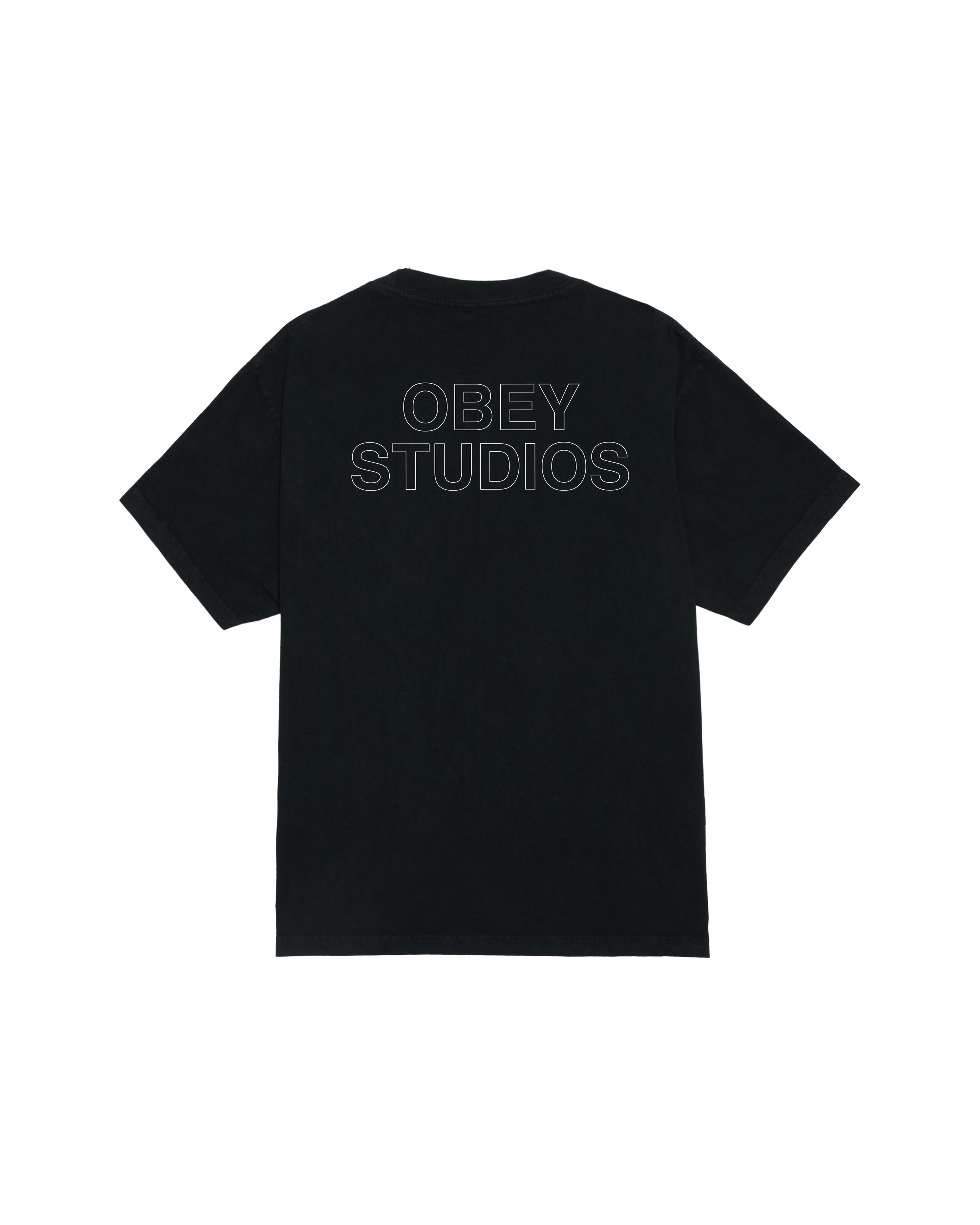 obey studios outline pigment t shirt pigment true vintage black
