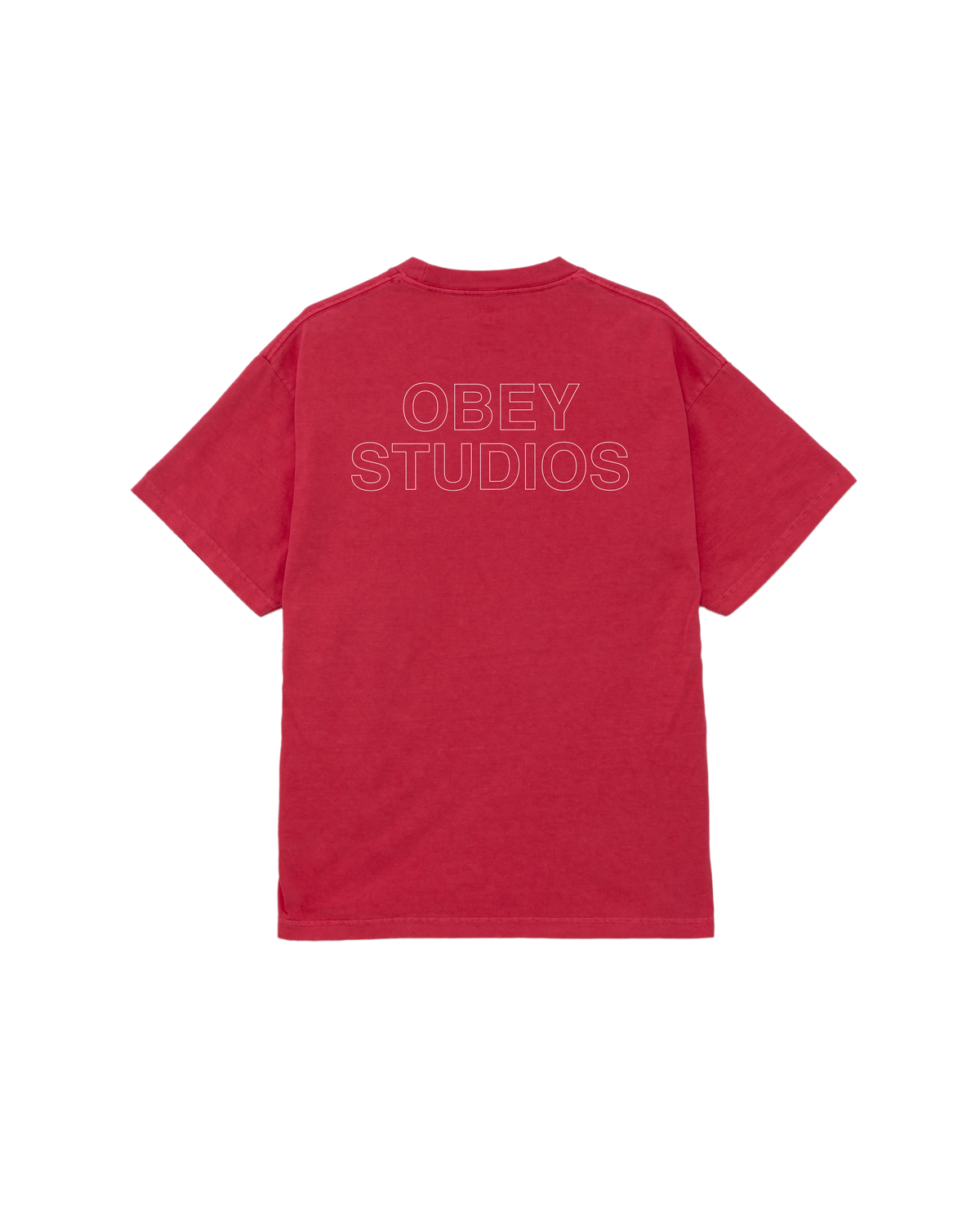 obey studios outline pigment t shirt pigment raspberry