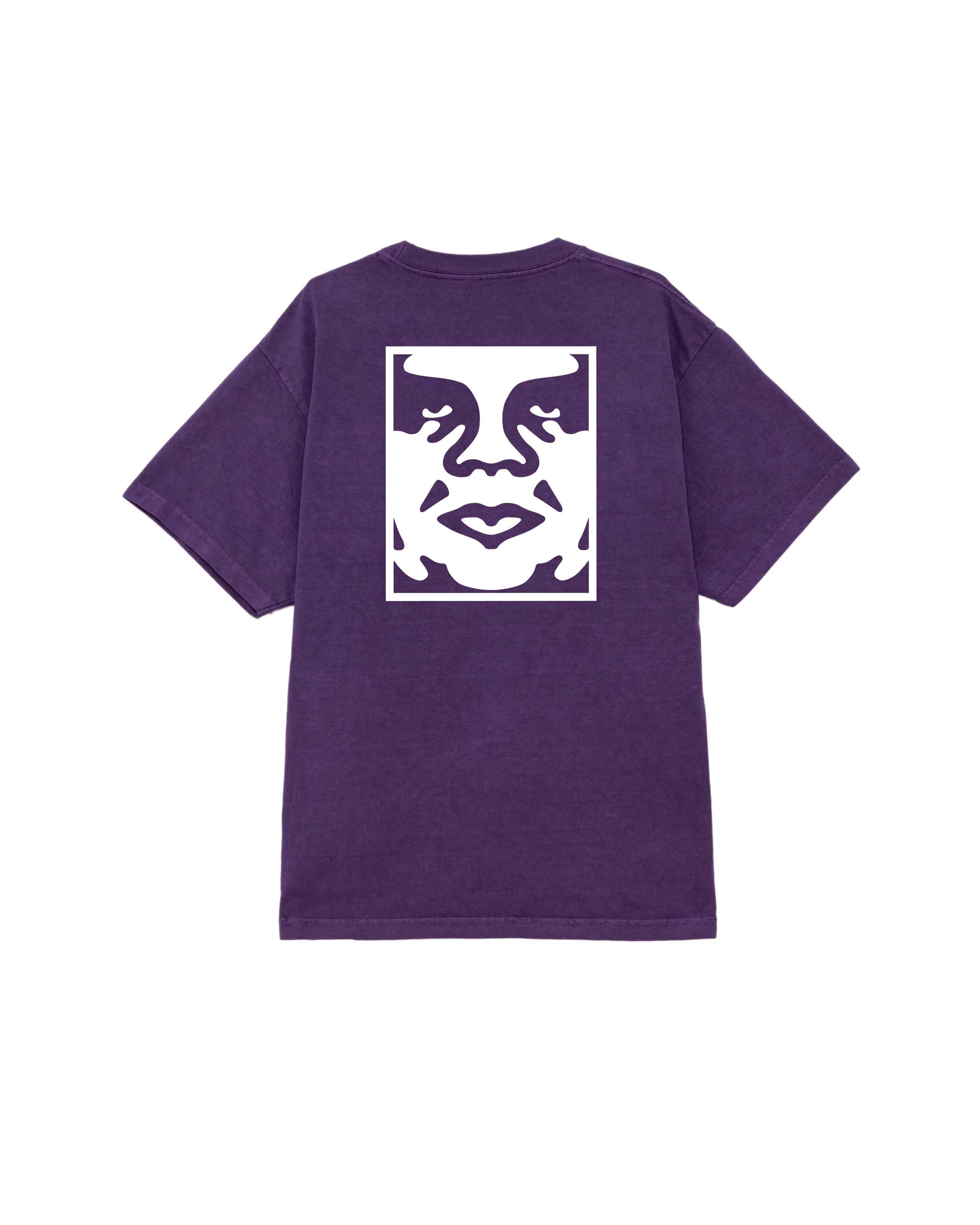 obey bold icon face pigment t shirt pigment imperial purple (zoomed)