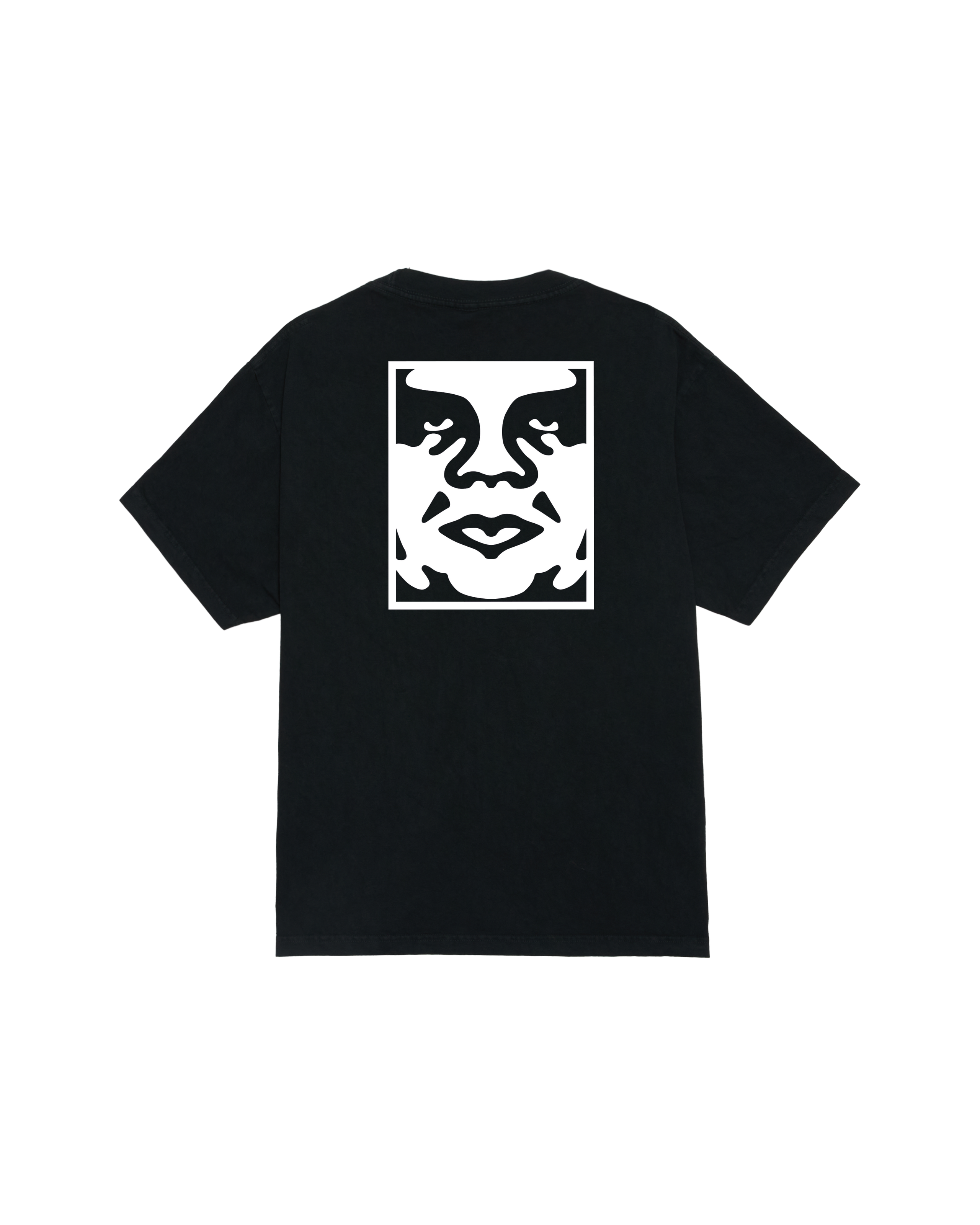 obey bold icon face pigment t shirt pigment true vintage black (zoomed)
