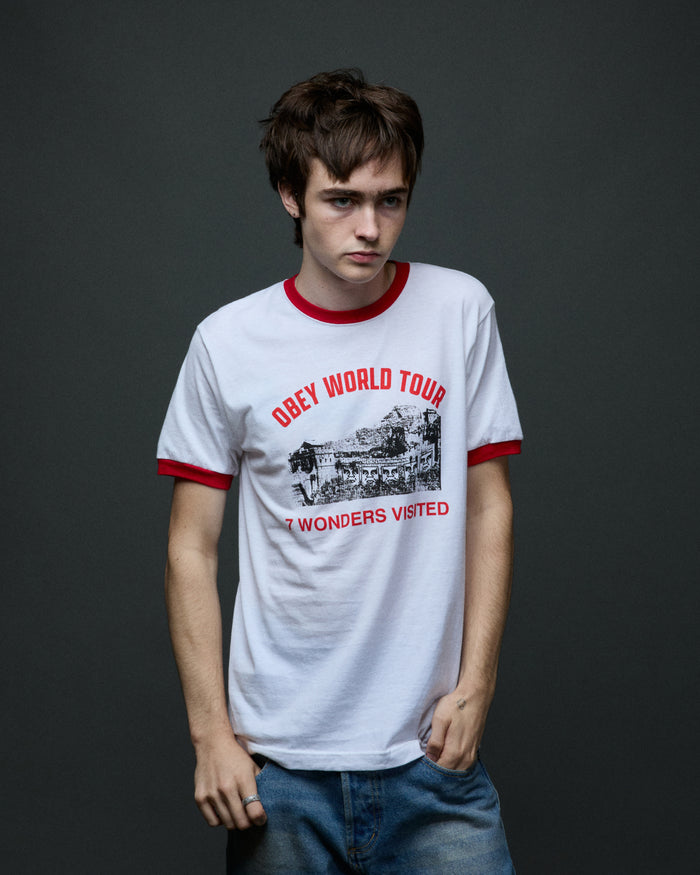 7 WONDERS VISITED RINGER T-SHIRT - alternate view