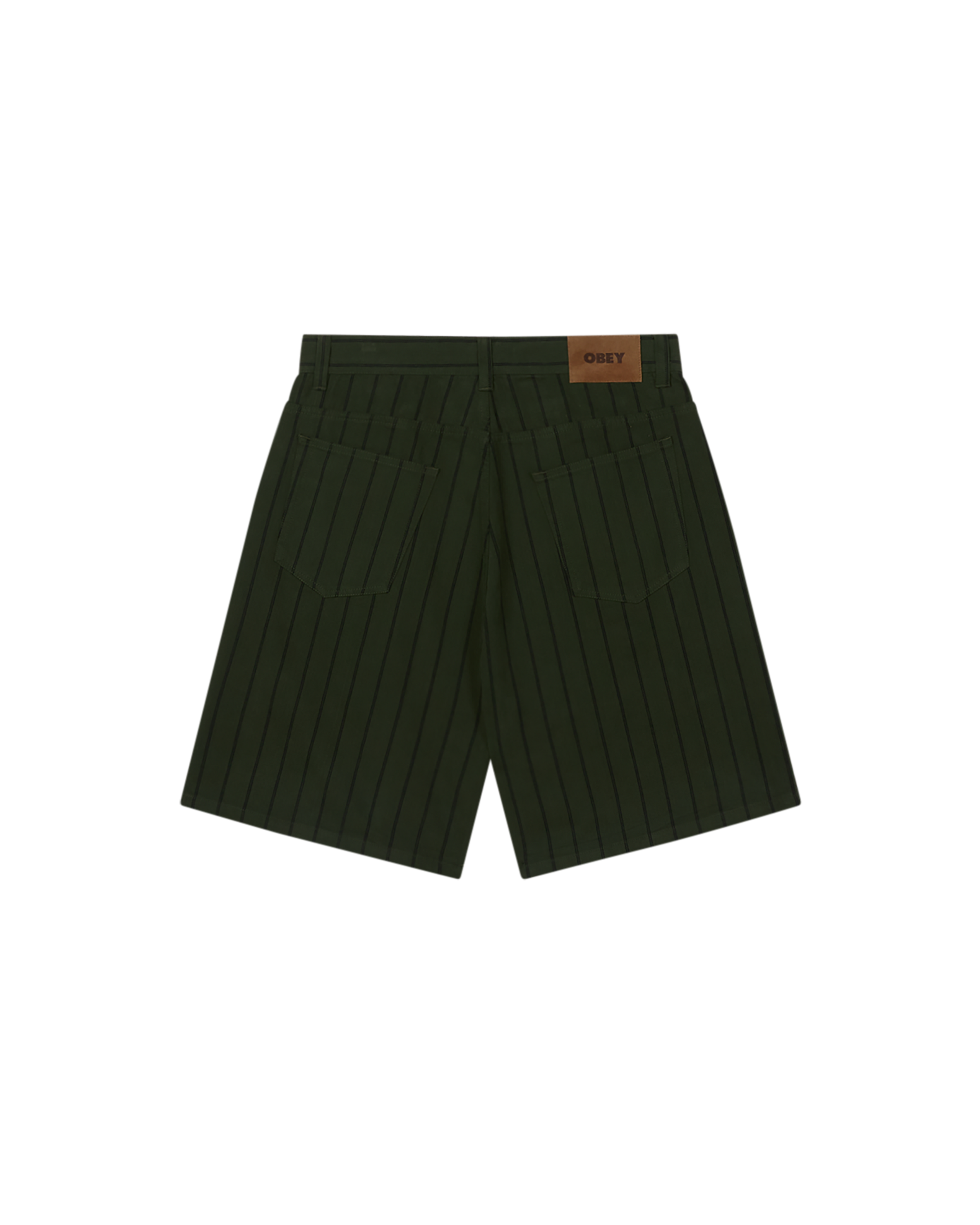 obey stripe baggy denim short duffle bag multi (zoomed)