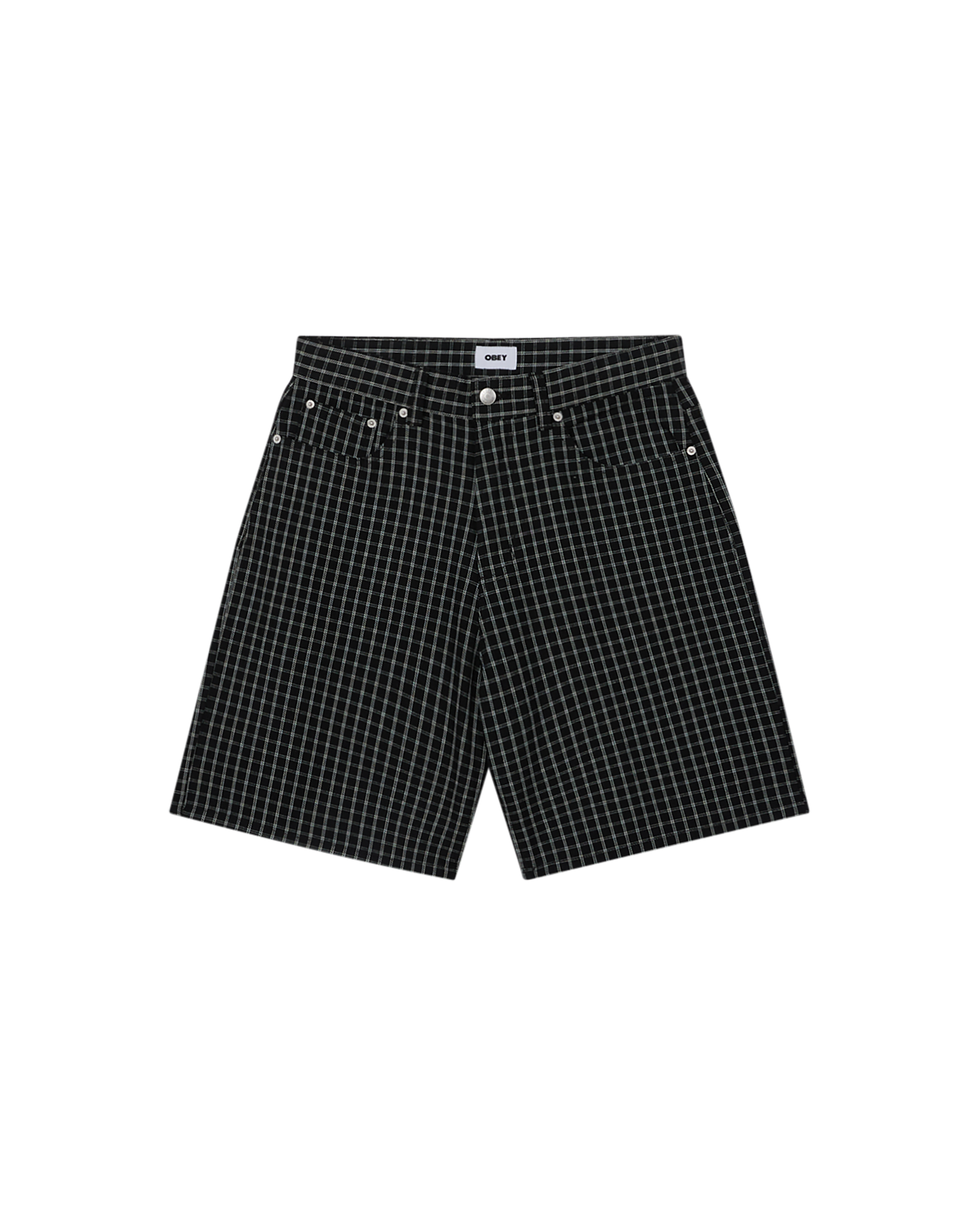 PLAID BAGGY DENIM SHORT (zoomed)