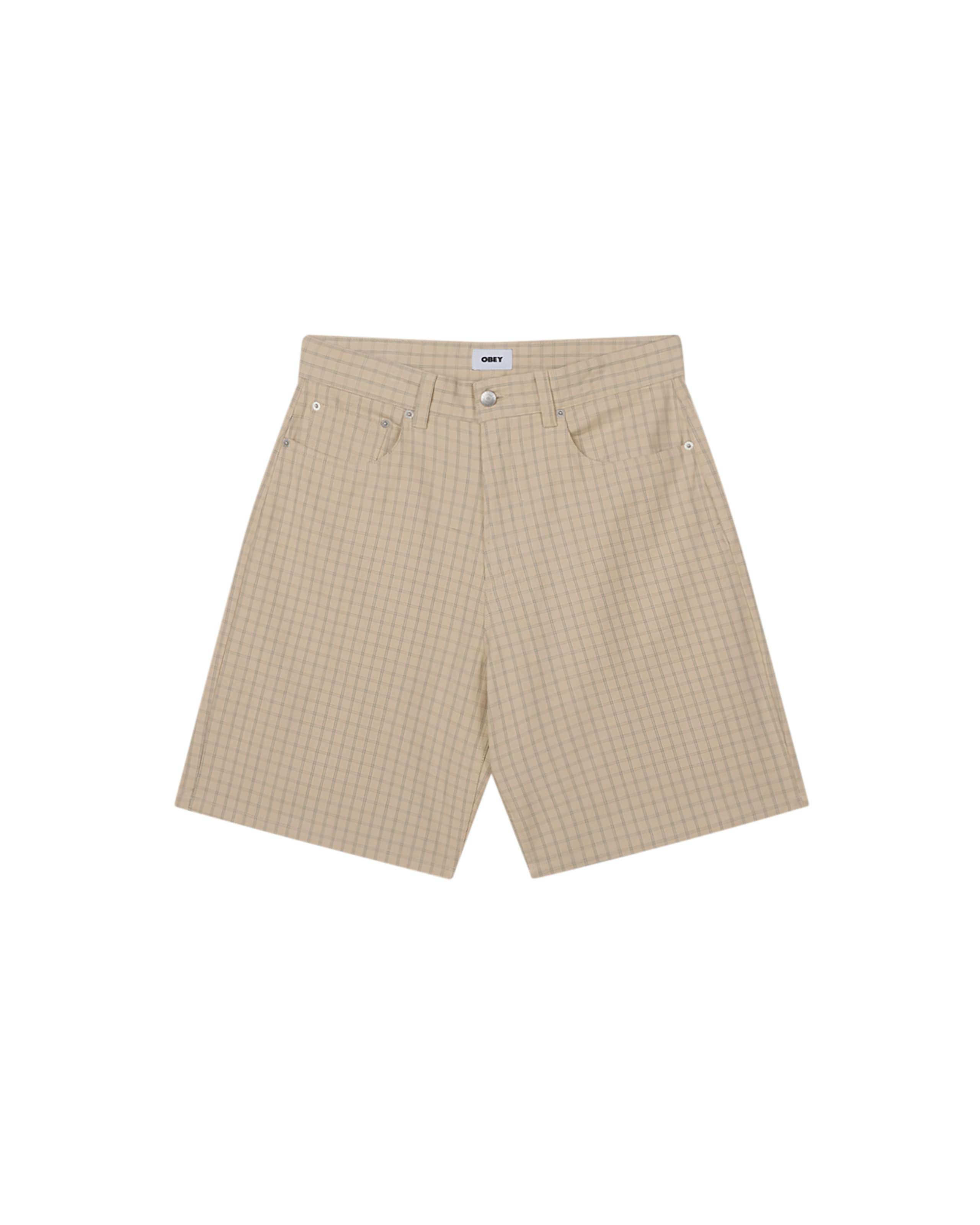 PLAID BAGGY DENIM SHORT (zoomed)