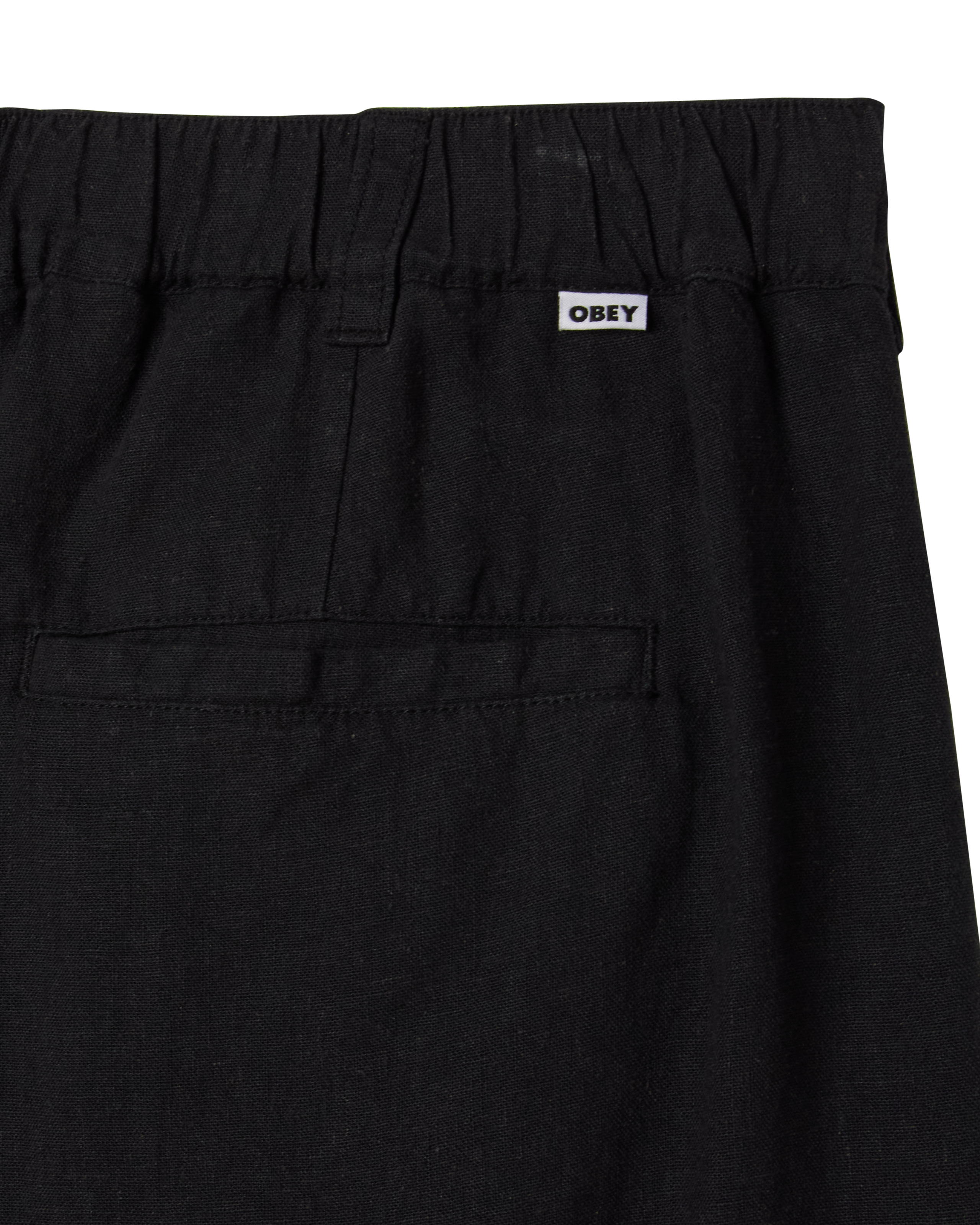obey-foster-pleated-linen-short-black (zoomed)