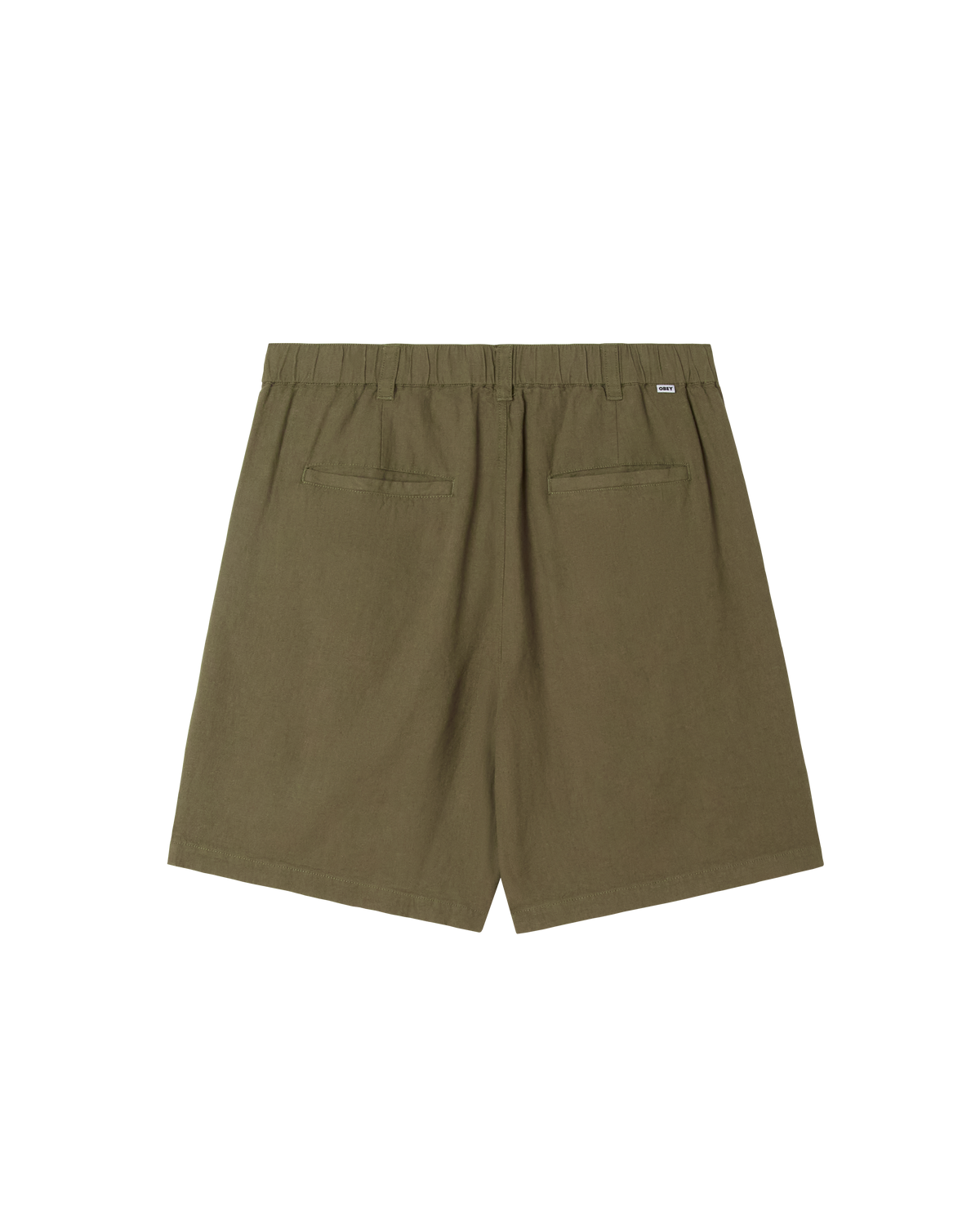 obey-foster-pleated-linen-short-smokey-olive