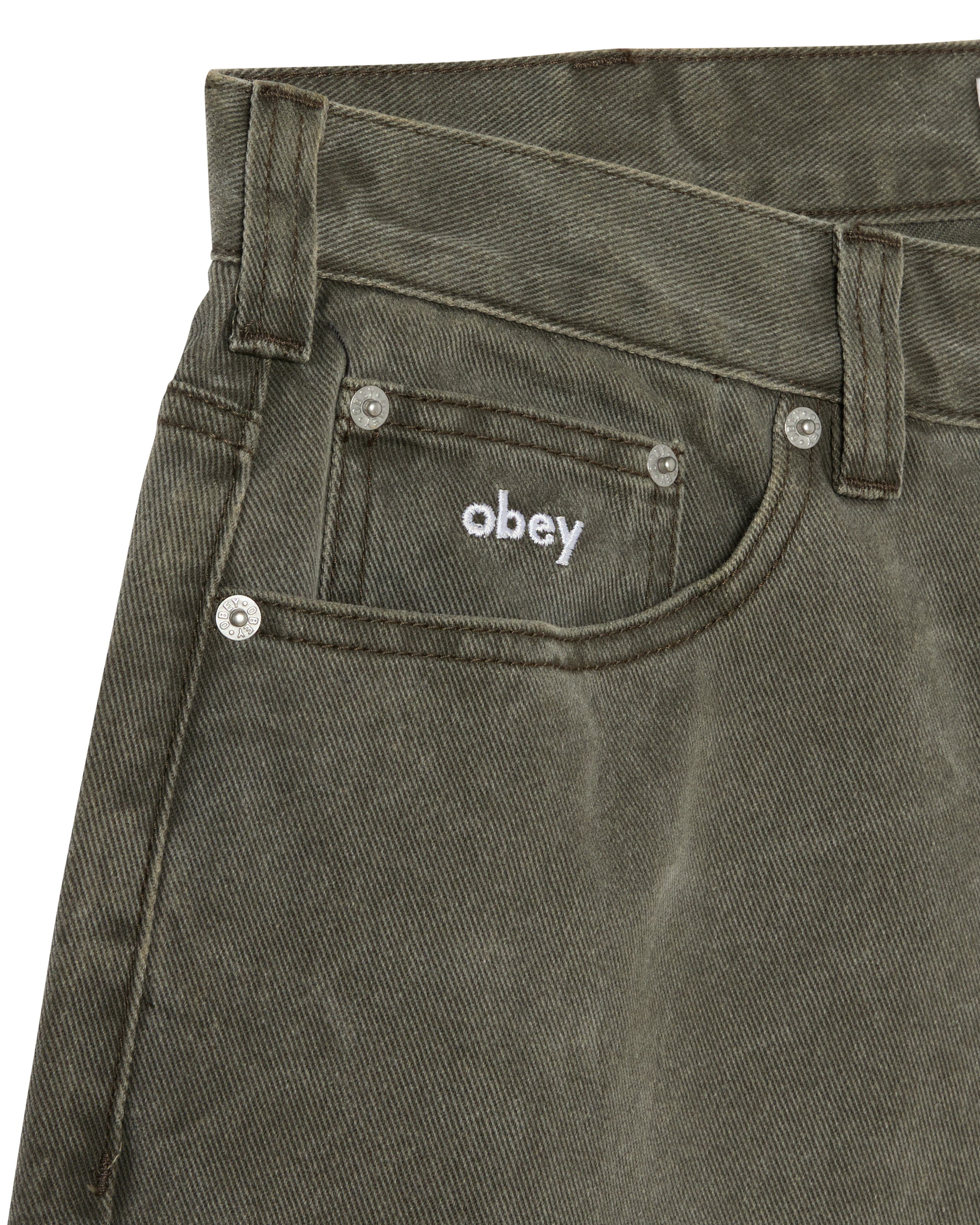 obey-bigwig-baggy-denim-short-black-olive-wrinkle-wash (zoomed)