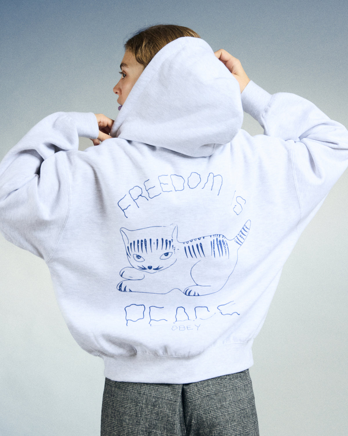 PEACE BAGGY ZIP HOOD