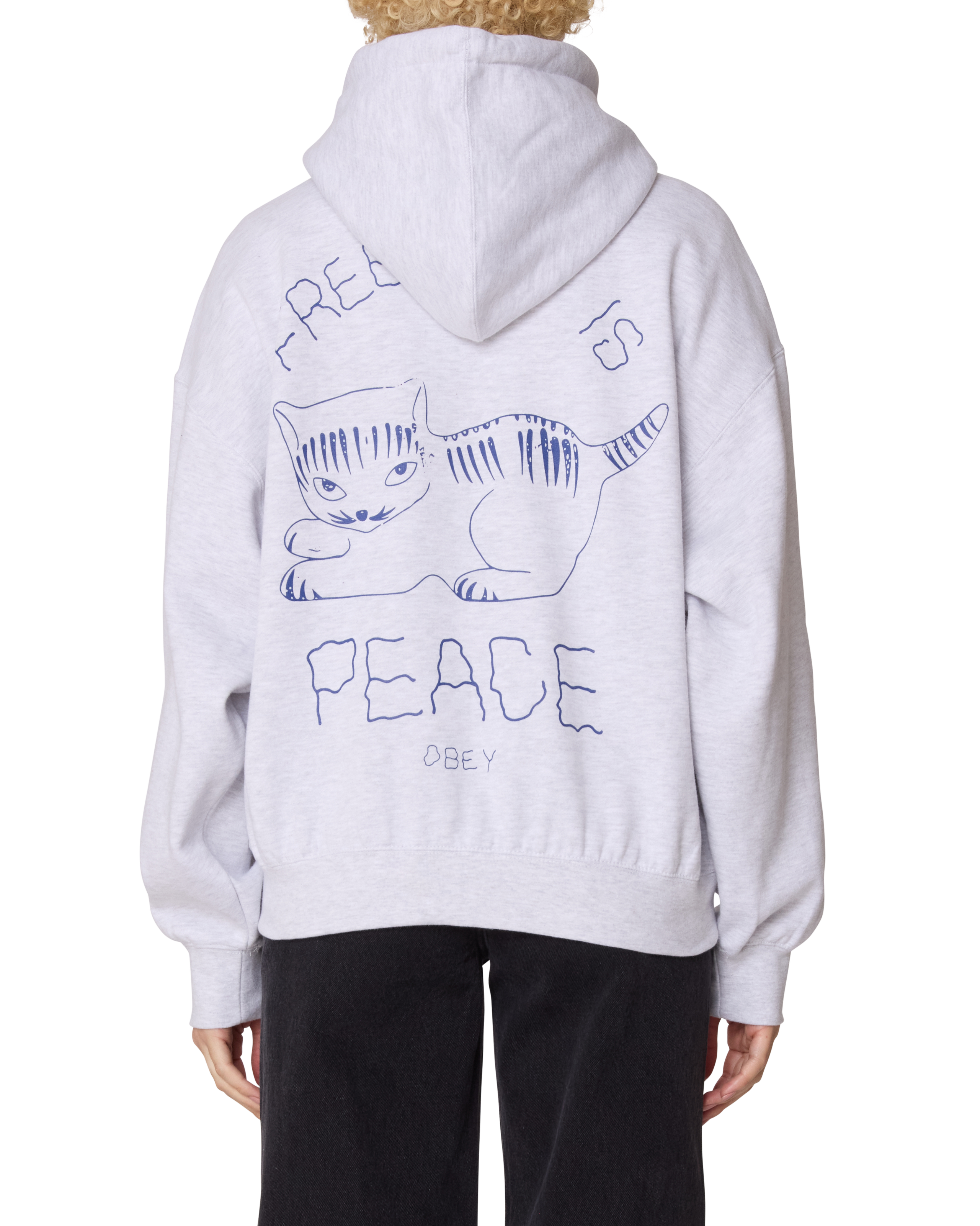 PEACE BAGGY ZIP HOOD (zoomed)