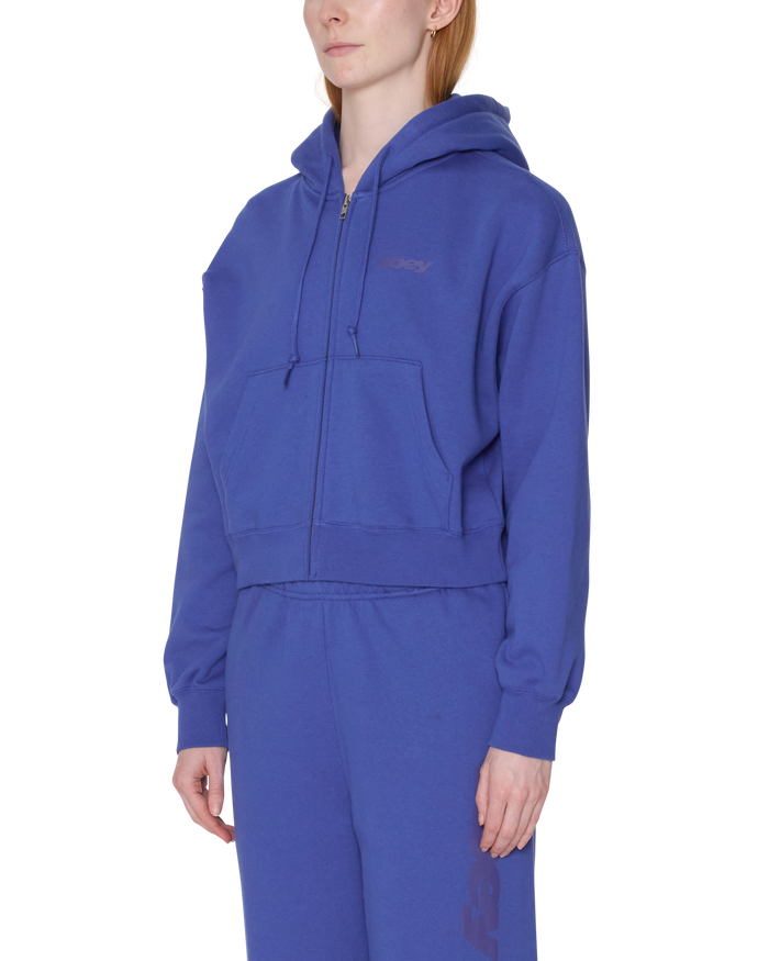 obey-league-cropped-zip-hood-blue - alternate view