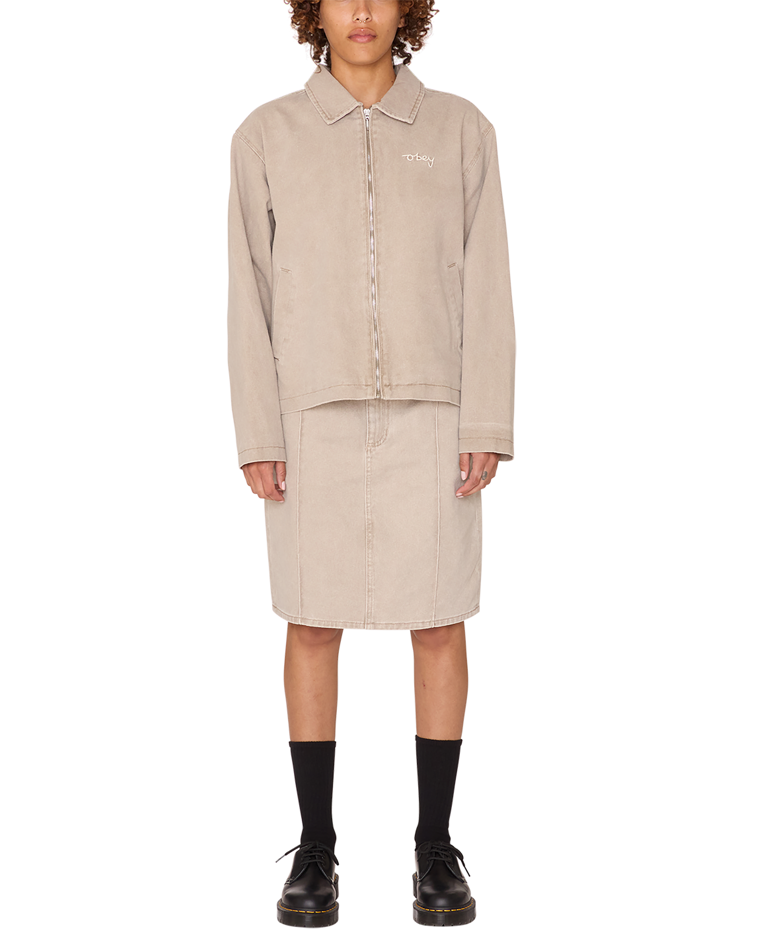 obey serene zip jacket fungi (zoomed)