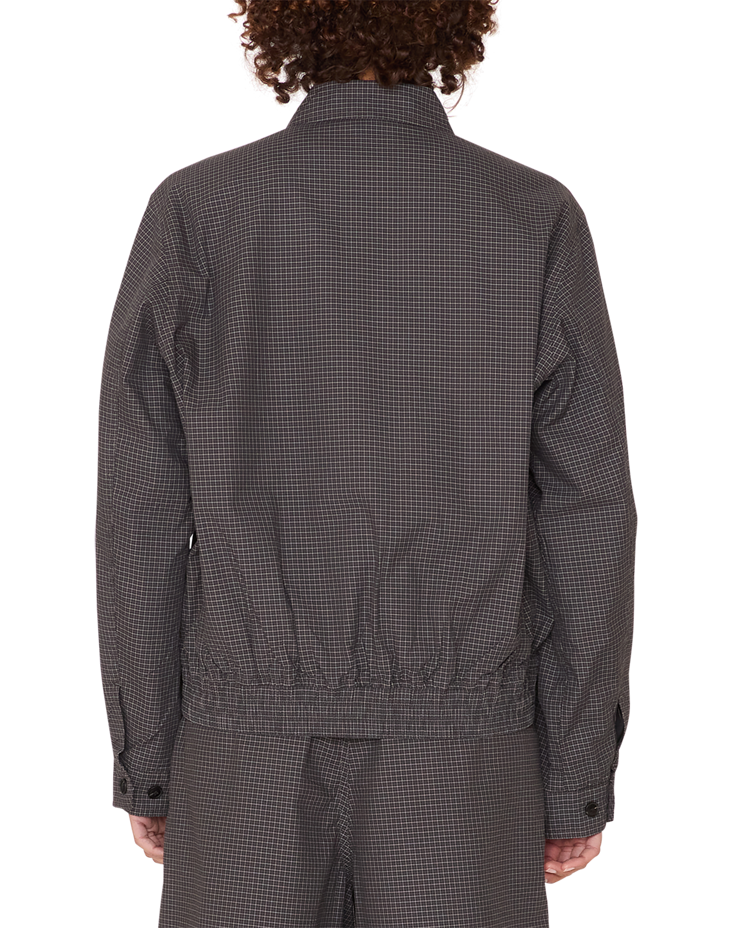 obey thursday plaid jacket charcoal multi (zoomed)