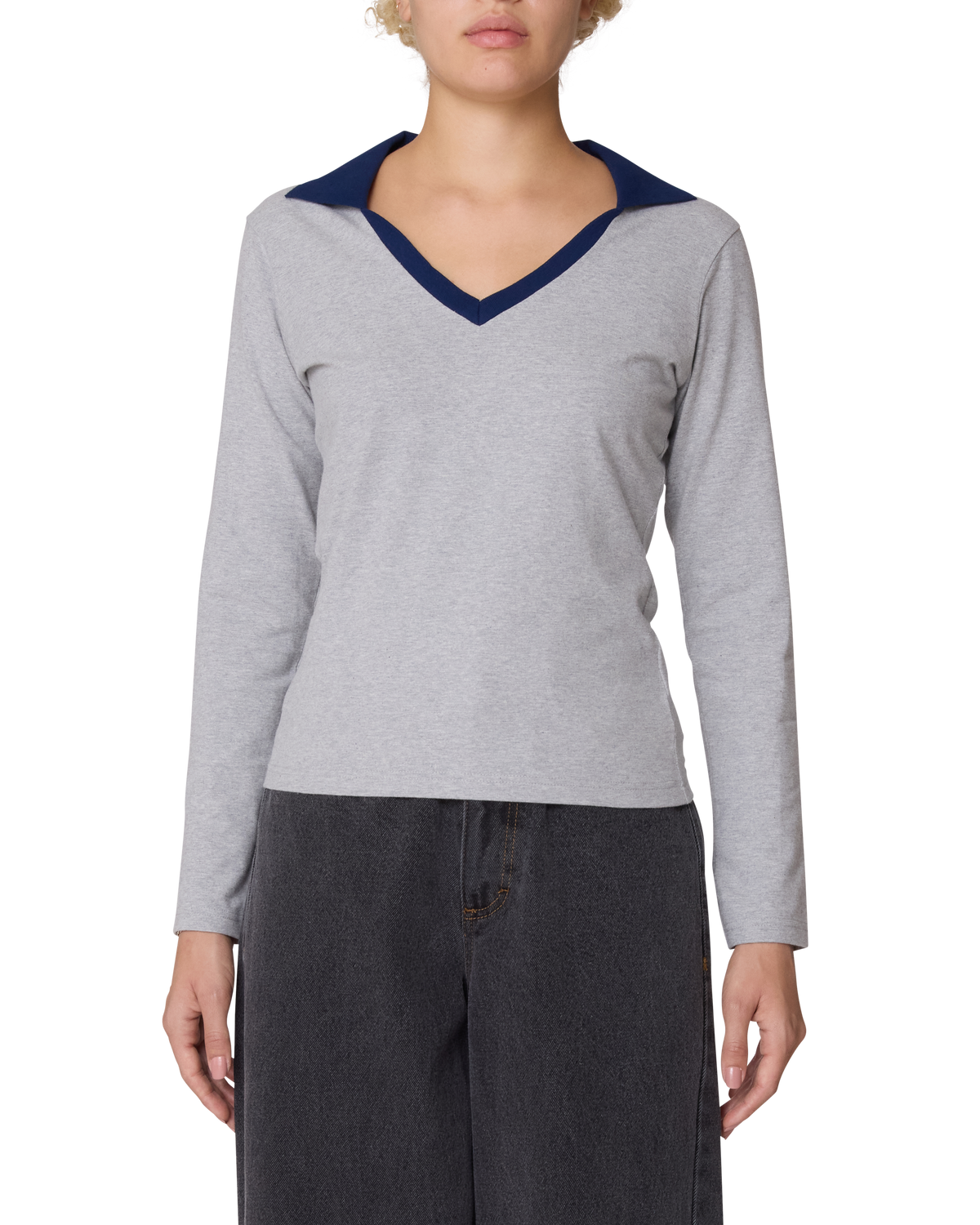 obey-medea-collared-ls-polo-grey-heather