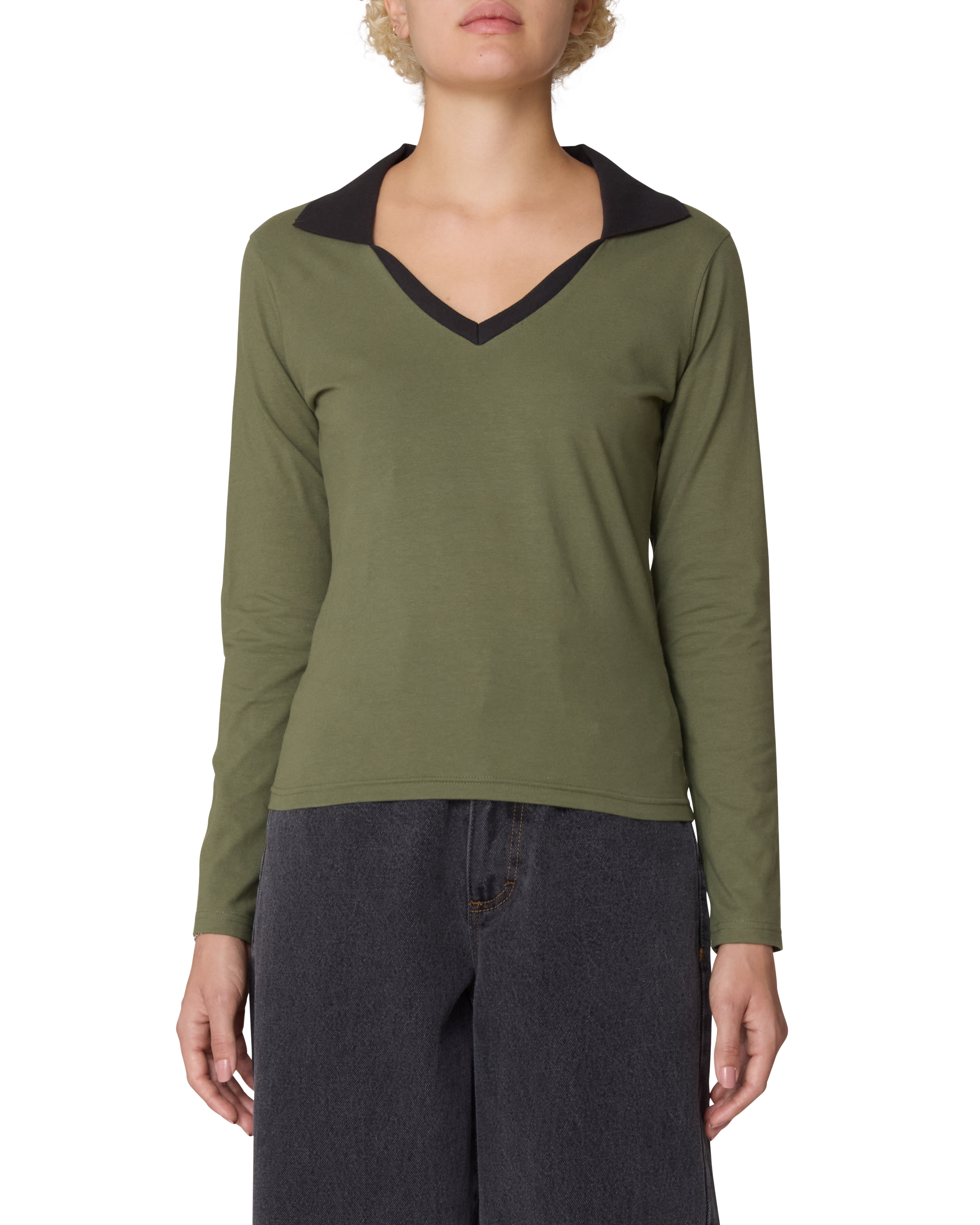 obey-medea-collared-ls-polo-olive (zoomed)